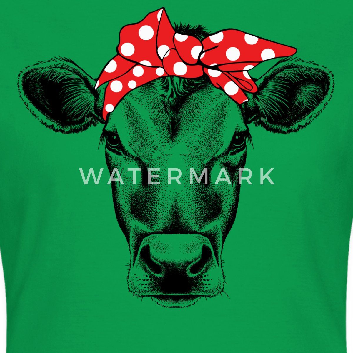 Spreadshirt T-Shirt Rockabilly Bandana Kuh Frauen günstig online kaufen