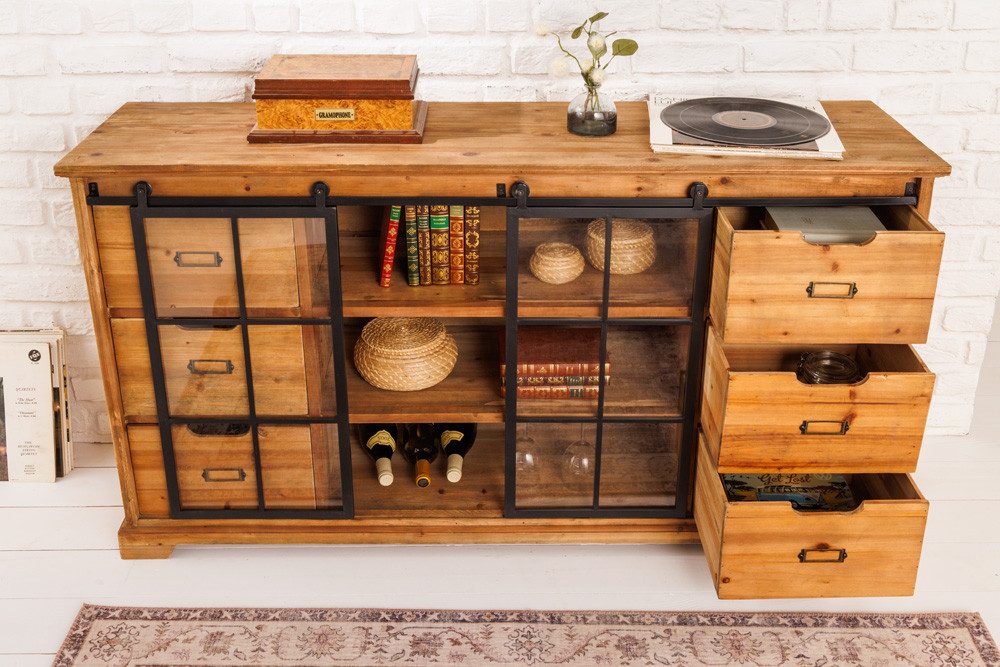 riess-ambiente Sideboard HERITAGE 148cm natur (Einzelartikel, 1 St), Wohnzimmer · Massivholz · Kommode · Landhaus – Bild 5 von 5