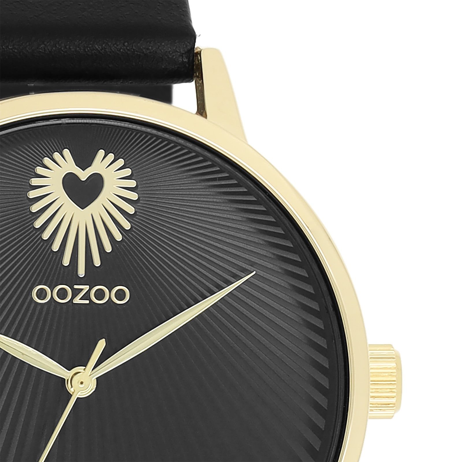OOZOO Quarzuhr Oozoo Damen Armbanduhr Timepieces Analog, (Analoguhr), Damenuhr rund, groß (ca. 42mm) Lederarmband, Fashion-Style