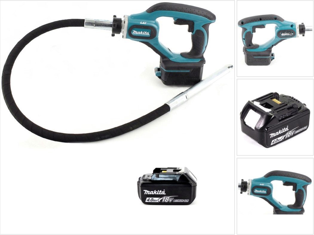 Makita Betonmischer DVR 450 M1 Akku Betonverdichter 18V + 1x Akku 4,0Ah - ohne Ladegerät