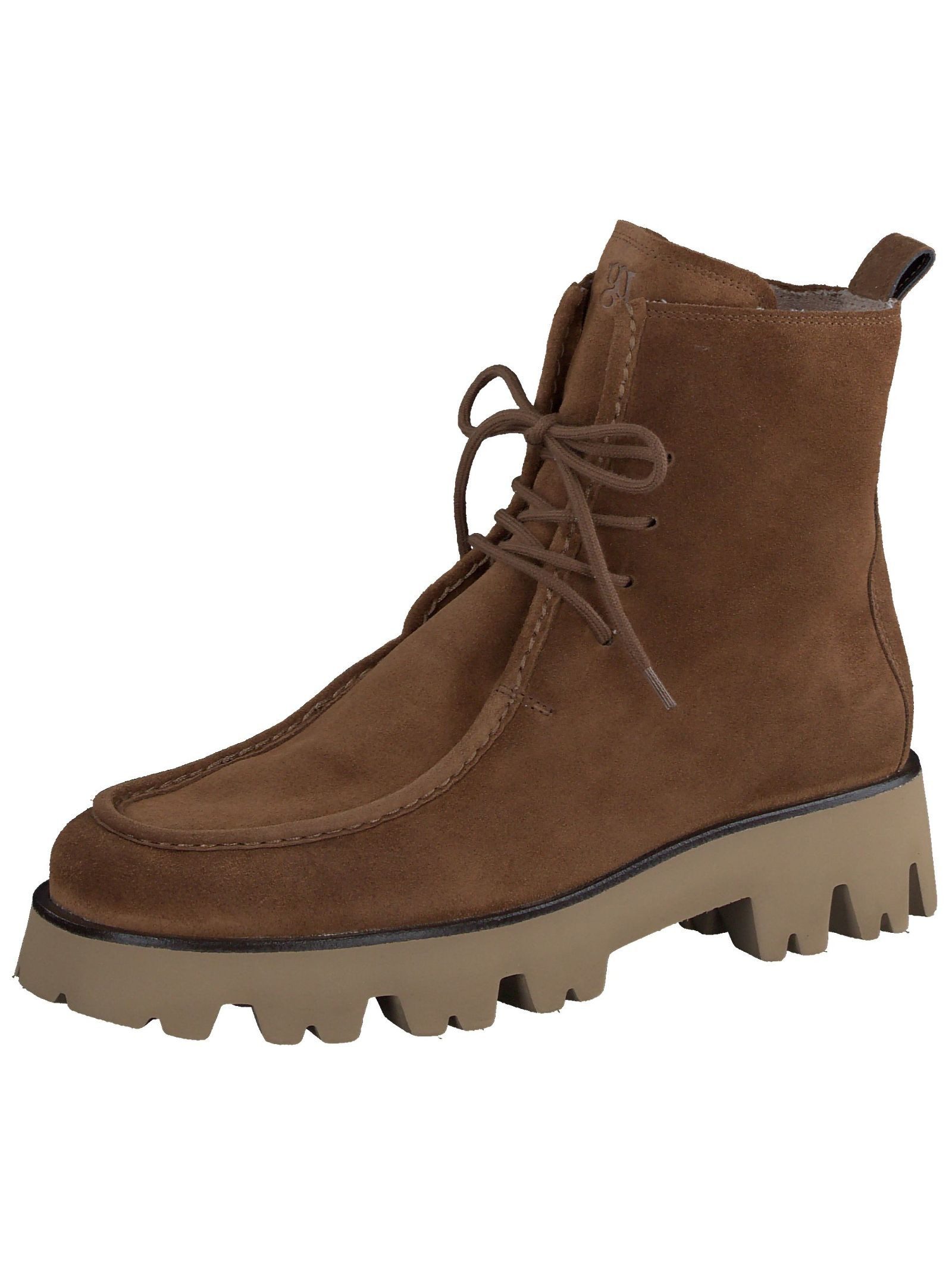 Stiefelette Veloursleder Schnürstiefelette