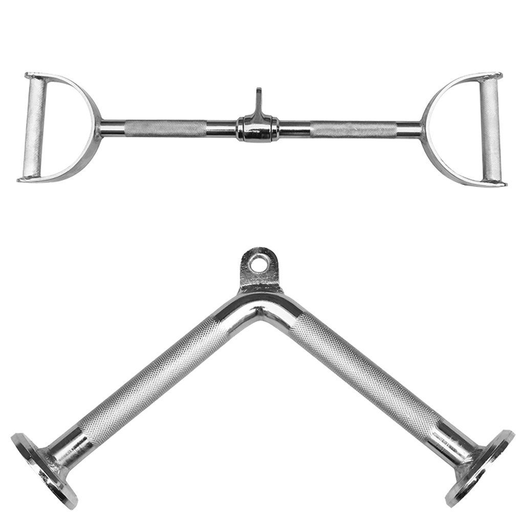 Trainingshilfe Seilzug Set - V Griff + Latzugstange mit Hufgriff