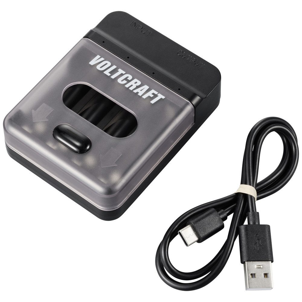 VOLTCRAFT VOLTCRAFT VC-BC4-PB1 2in1 Ladegerät & Powerbank Rundzellen-Lader – Bild 5 von 5