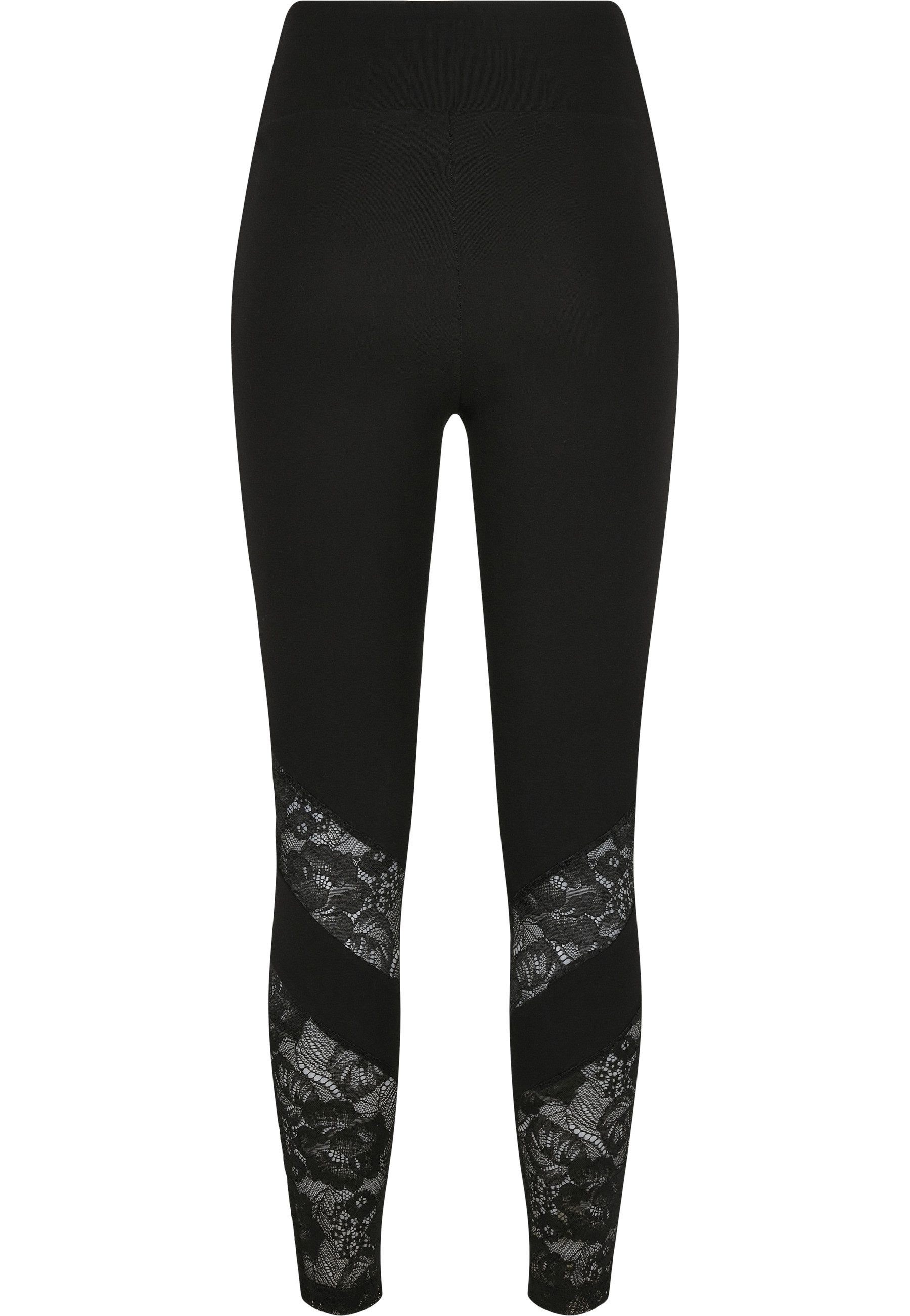 URBAN CLASSICS Leggings Urban Classics Damen Ladies Highwaist Lace Inset Le günstig online kaufen