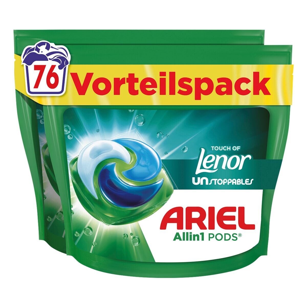 Thumbnail - ARIEL All-in-1 Universal+ Touch of Lenor Unstoppables Vollwaschmittel (76 WL, 2x 38 Pods)