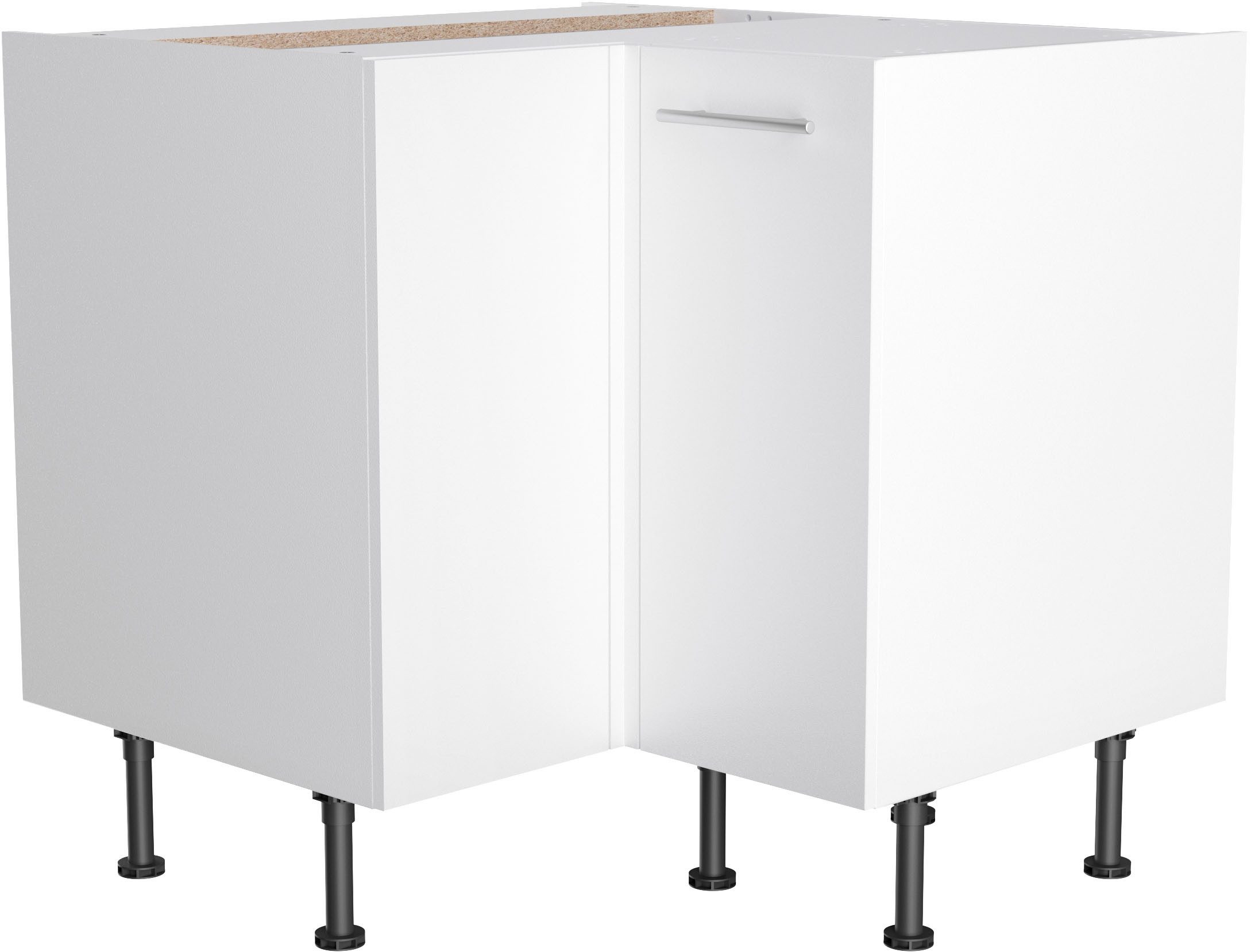 KOCHSTATION Eckunterschrank KS-Bern2 Breite 90 x 90 cm, 1 Tür, 1 Einlegeboden