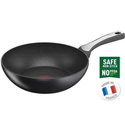 Tefal Wok WOK Pfanne Ø 28 cm G25919 Bratpfanne kratzfest Titanium Antihaft, Aluminium (1-tlg)