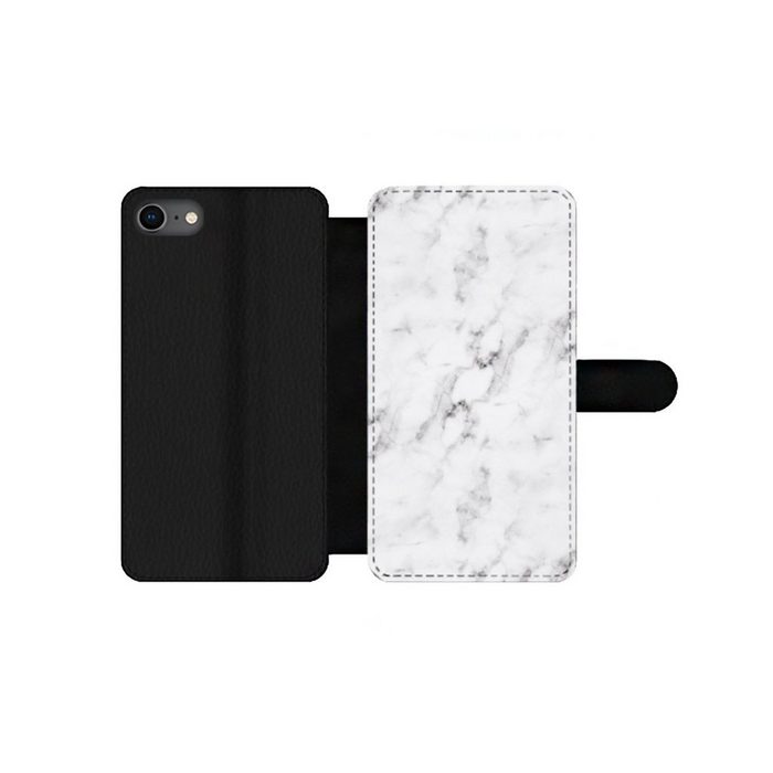 MuchoWow Handyhülle Marmor - Luxus - Weiß - Grau - Marmoroptik Handyhülle Telefonhülle Apple iPhone 8