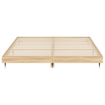 furnicato Bett Bettgestell Sonoma-Eiche 120x200 cm Holzwerkstoff