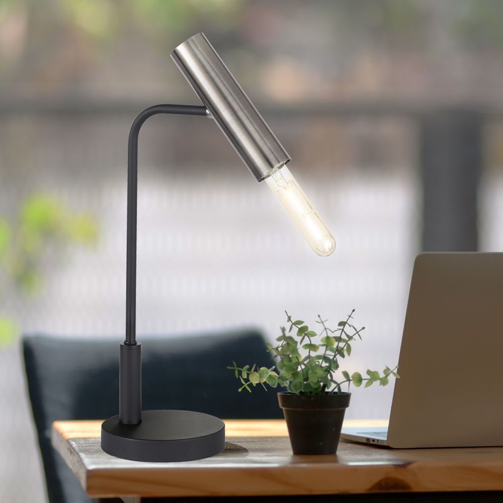 Leuchtmittel Schreibtischlampe, etc-shop Leuchte Spot Lampe verstellbar im Zimmer Ess Schreib Warmweiß, Tisch Nacht-Licht inklusive,