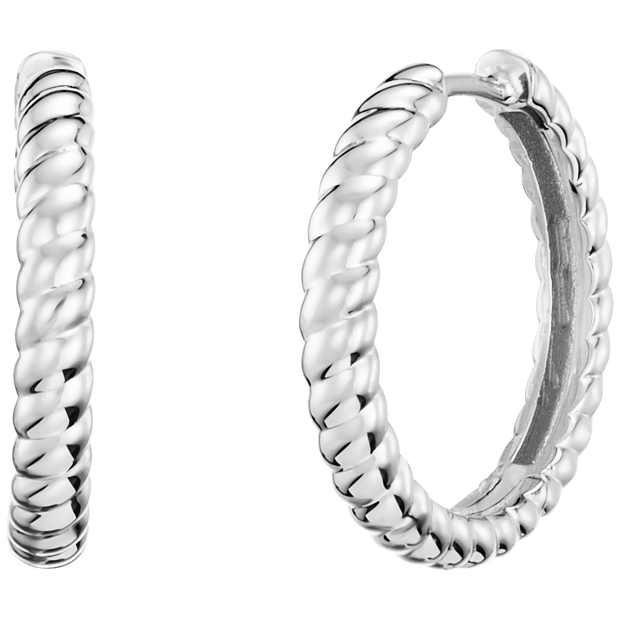 Julie Julsen Paar Creolen 925/- Sterling Silber rhodiniert 20mm