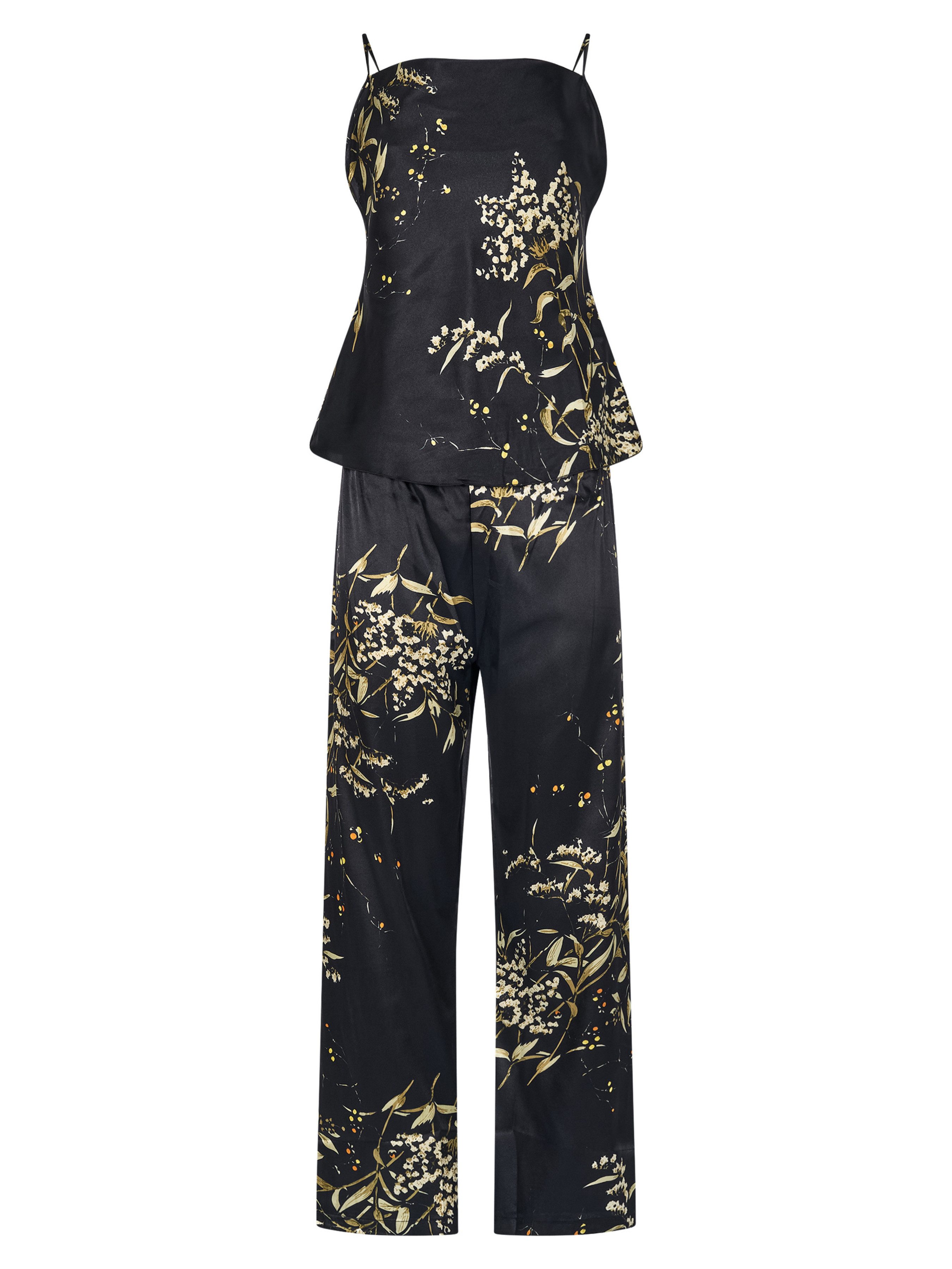 Orchibelle Capri-Pyjama Pyjama Set – Damen Schlafanzug mit Blumenmuster (Se günstig online kaufen