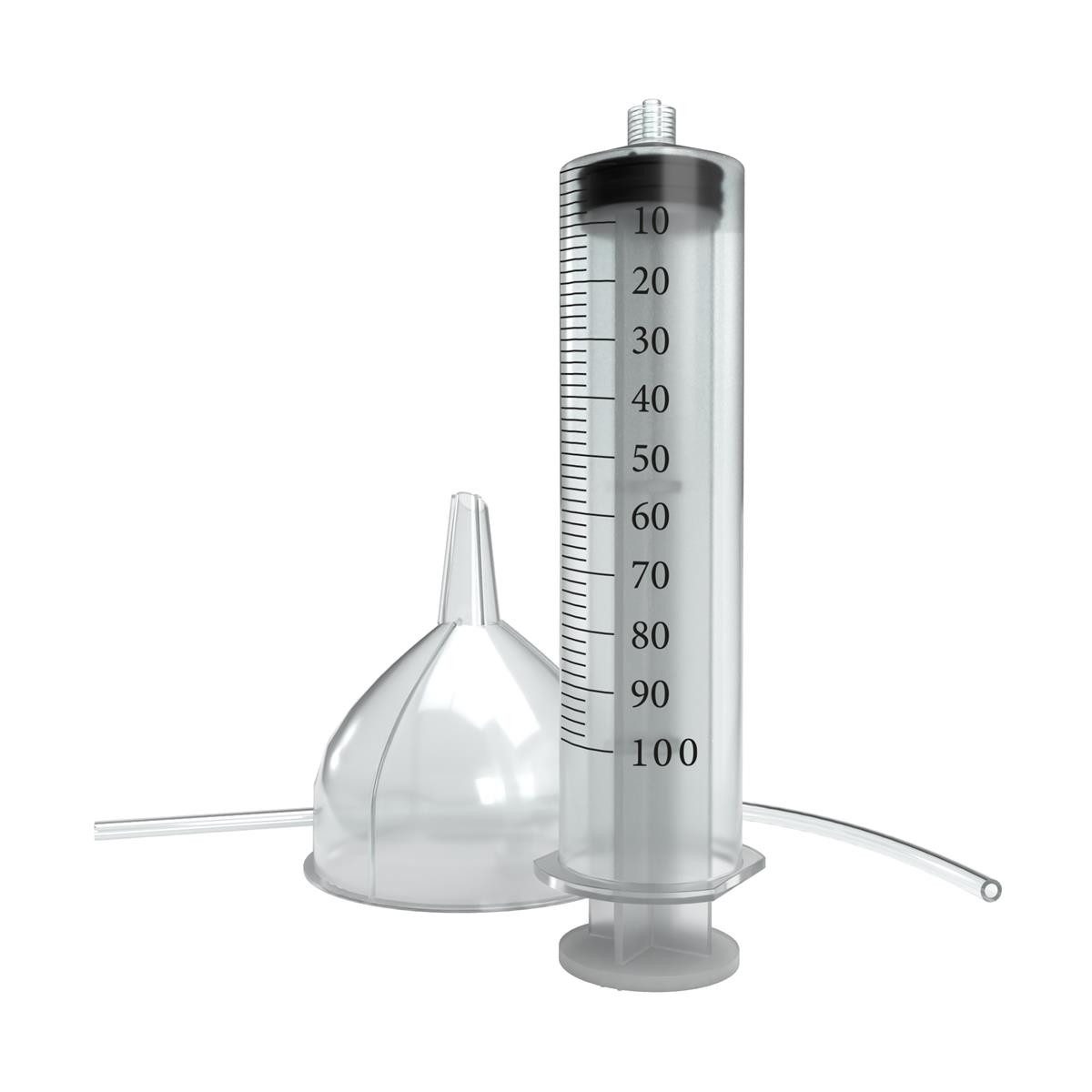 FixedByU Öltrichter Ölwechselkit Rasenmäher mit Absaugspritze Absaugschlauch Trichter, (Set, 3-tlg), sauberes Einfüllen von neuem Öl kein Verschütten mehr beim Öl wechsel