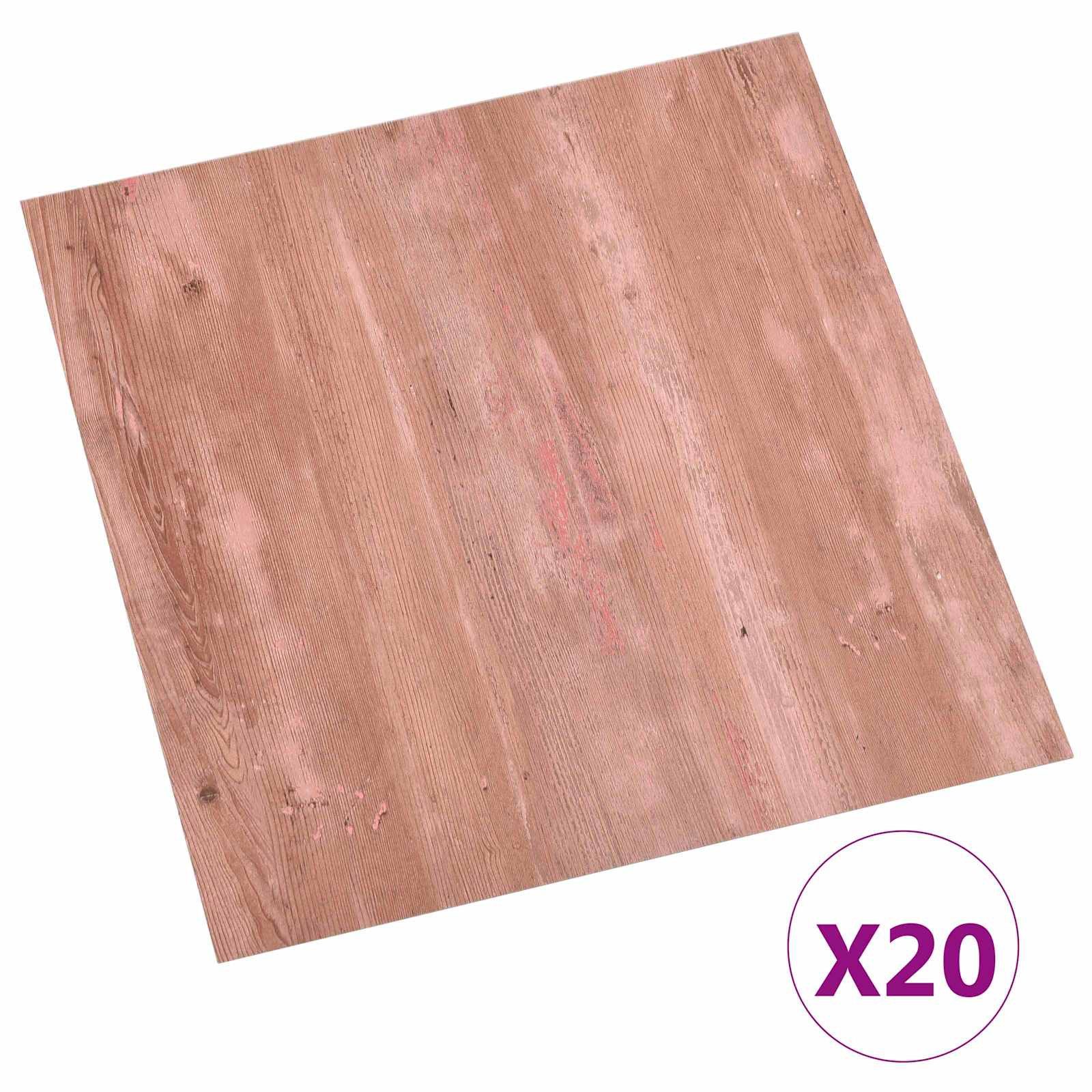 vidaXL Vinyllaminat 30,5 x 30,5 cm Selbstklebende Bodenplanken 30,5x30,5 cm 20er Set Vinyl