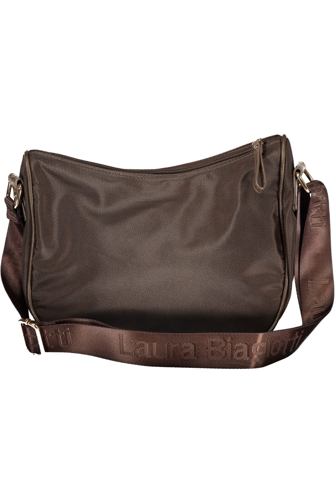 Laura Biagiotti Umhängetasche, Stylische braune Damen Einkaufstasche mit Reißverschluss und Fächern