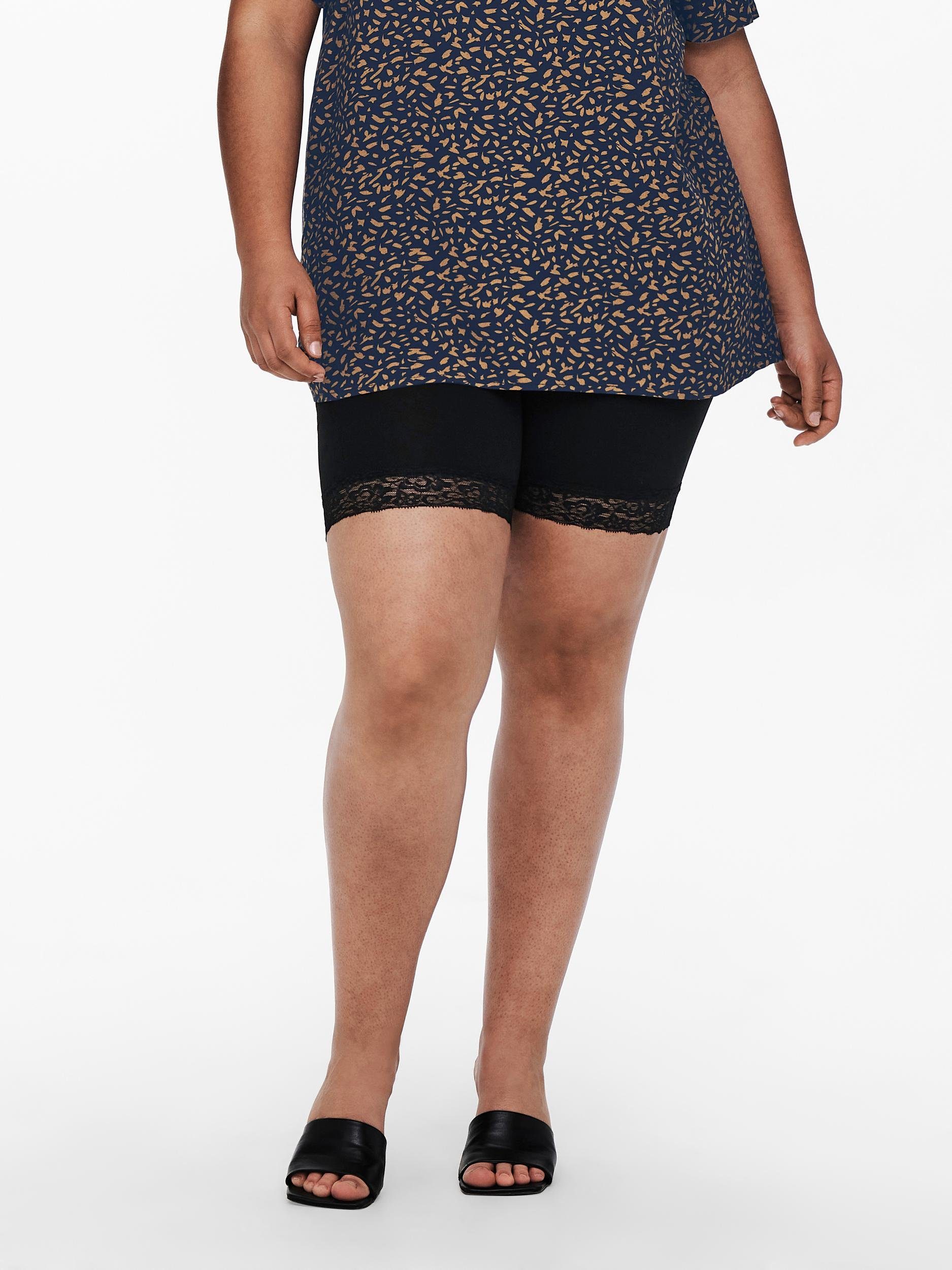 ONLY CARMAKOMA Radlerhose CARTIME LIFE SHORTS LIFE WITH LACE NOOS