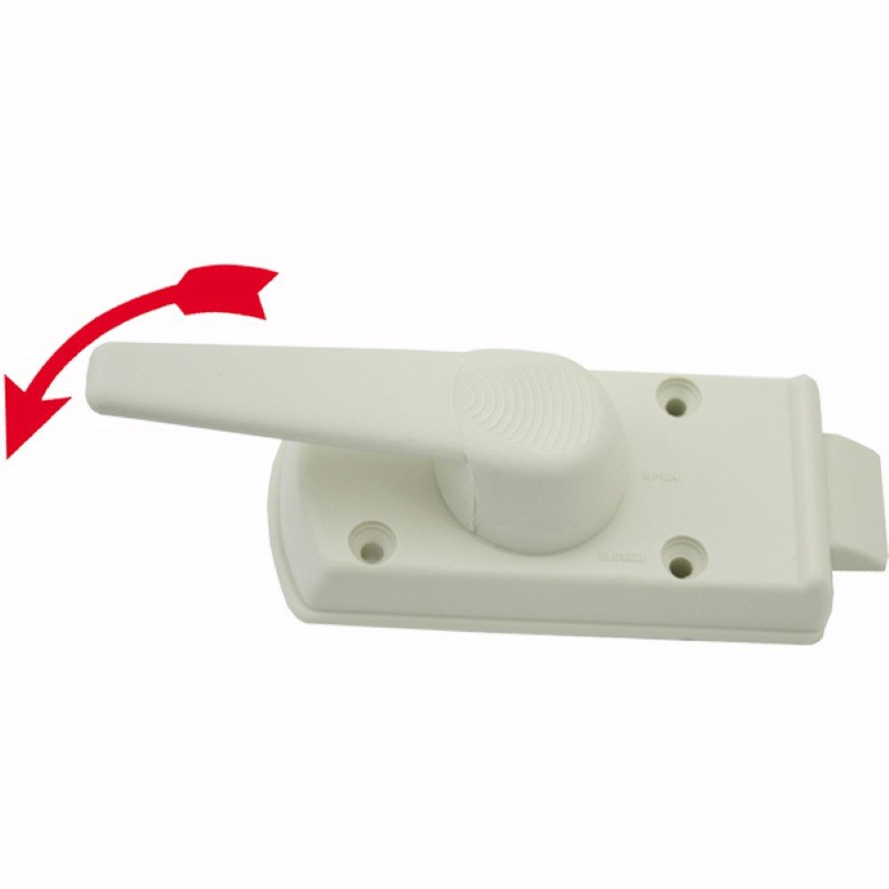 ZADI Aufschraubschloss Türschloss Innenschloss Дверний засув Wohnmobil Caravan weiß rechtsdrehend