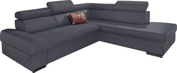 sit&more Ecksofa Broadway, mit verstellbaren Kopfteilen, wahlweise mit Bettfunktion