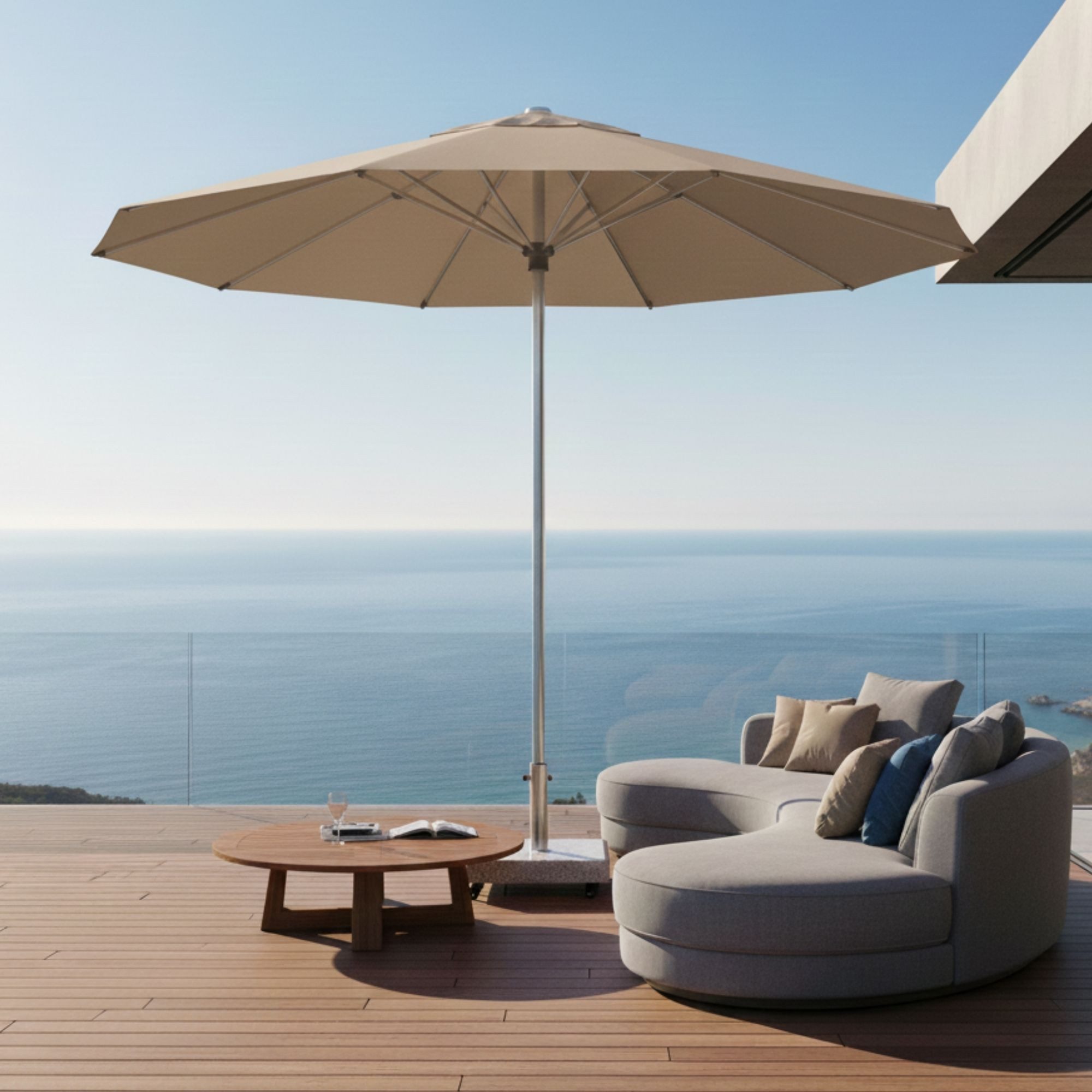 doppler® Betonschirmständer Doppler Granitsockel MYZONE Granit Hell Granit-Schirmständer 70 kg