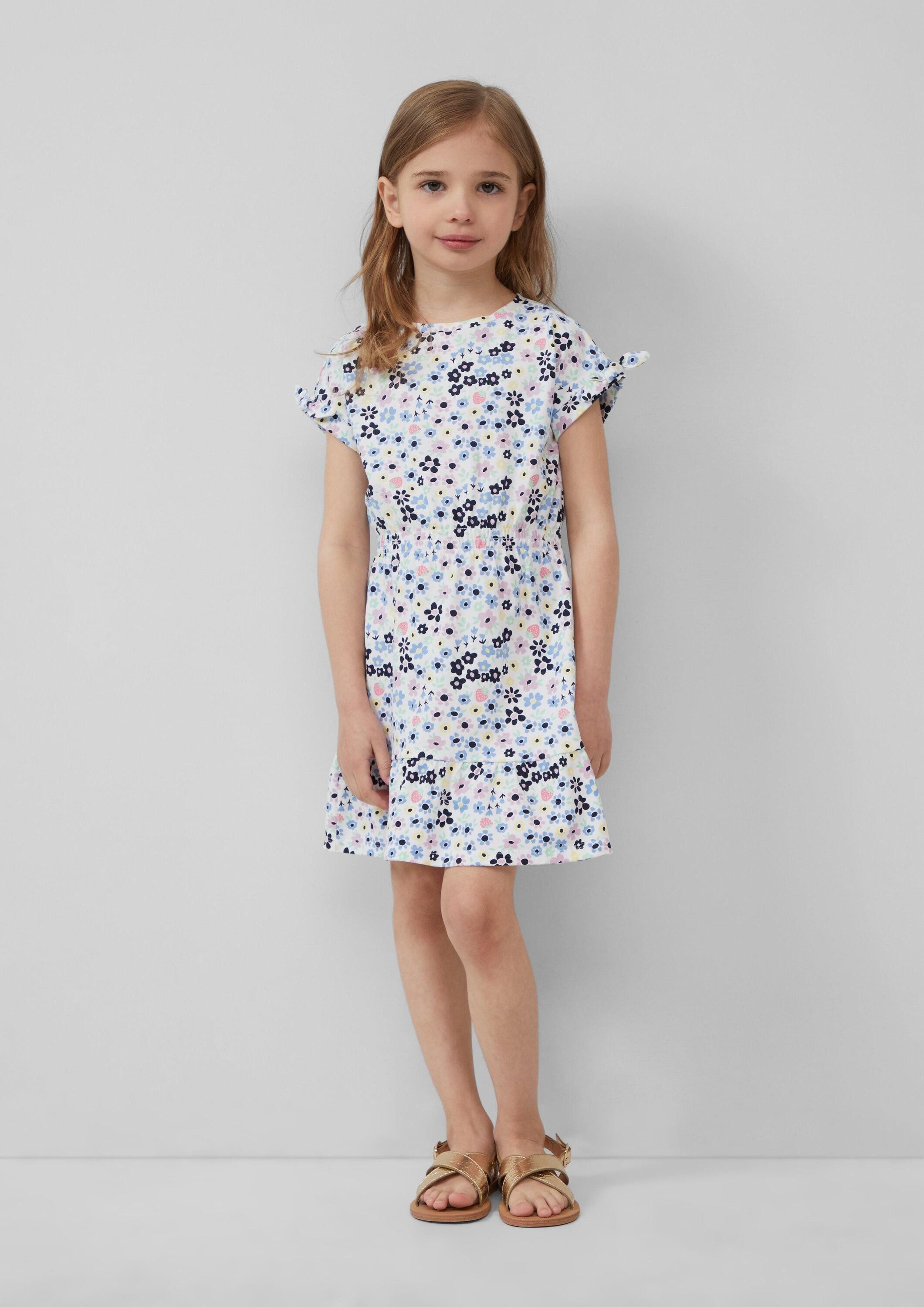 s.Oliver Minikleid Kleid Kurzes Kleid mit All-over-Print und Raffung