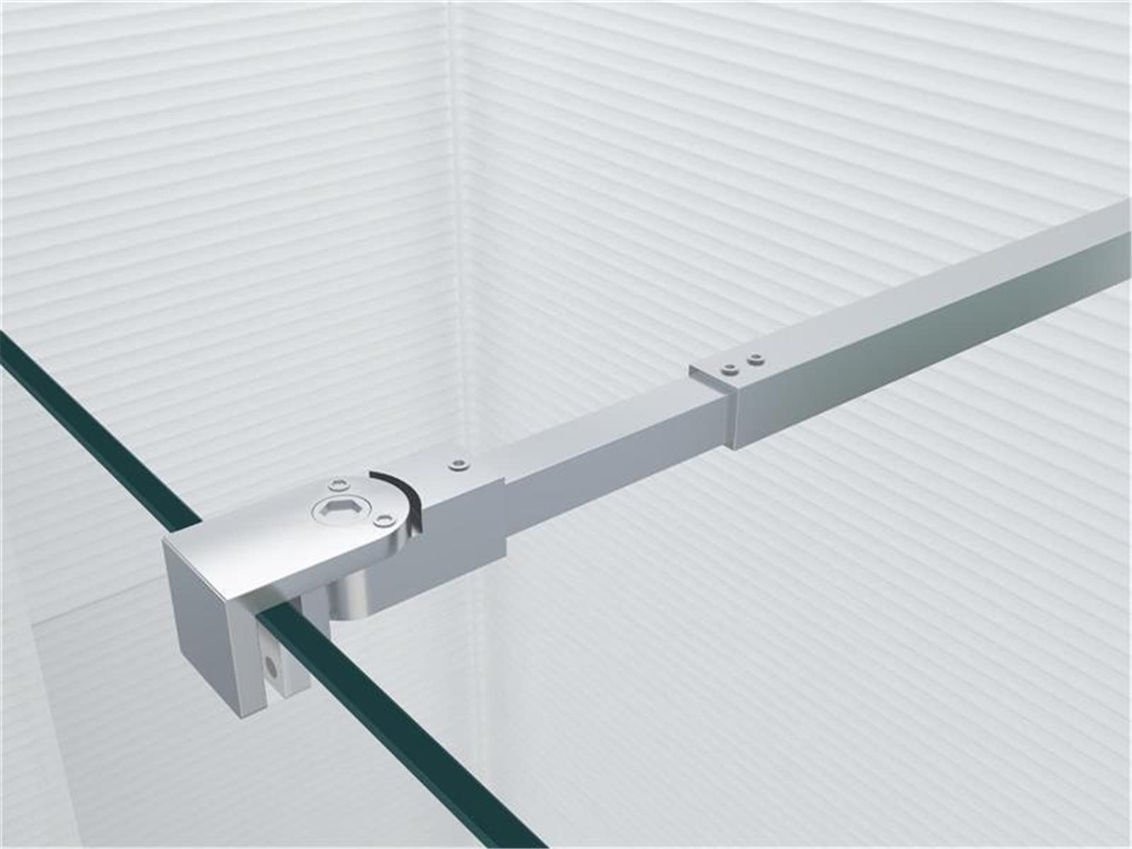 Glaszentrum Hagen Duschwand-Stabilisationsstange Stabilisator Stange - FlexFix700-1200mm - für Duschwand & Duschkabine