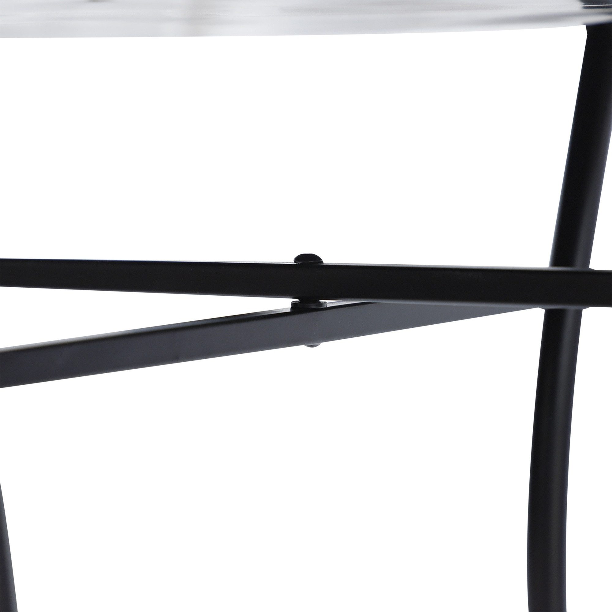 MC Star Gartentisch Ø60 x H71cm. Wetterfest Balkontisch aus Metall. Esstisch Outdoor (Campingtisch Beistelltisch. rund Terrassentisch für Garten Terrasse Balkon Orange+Weiß)