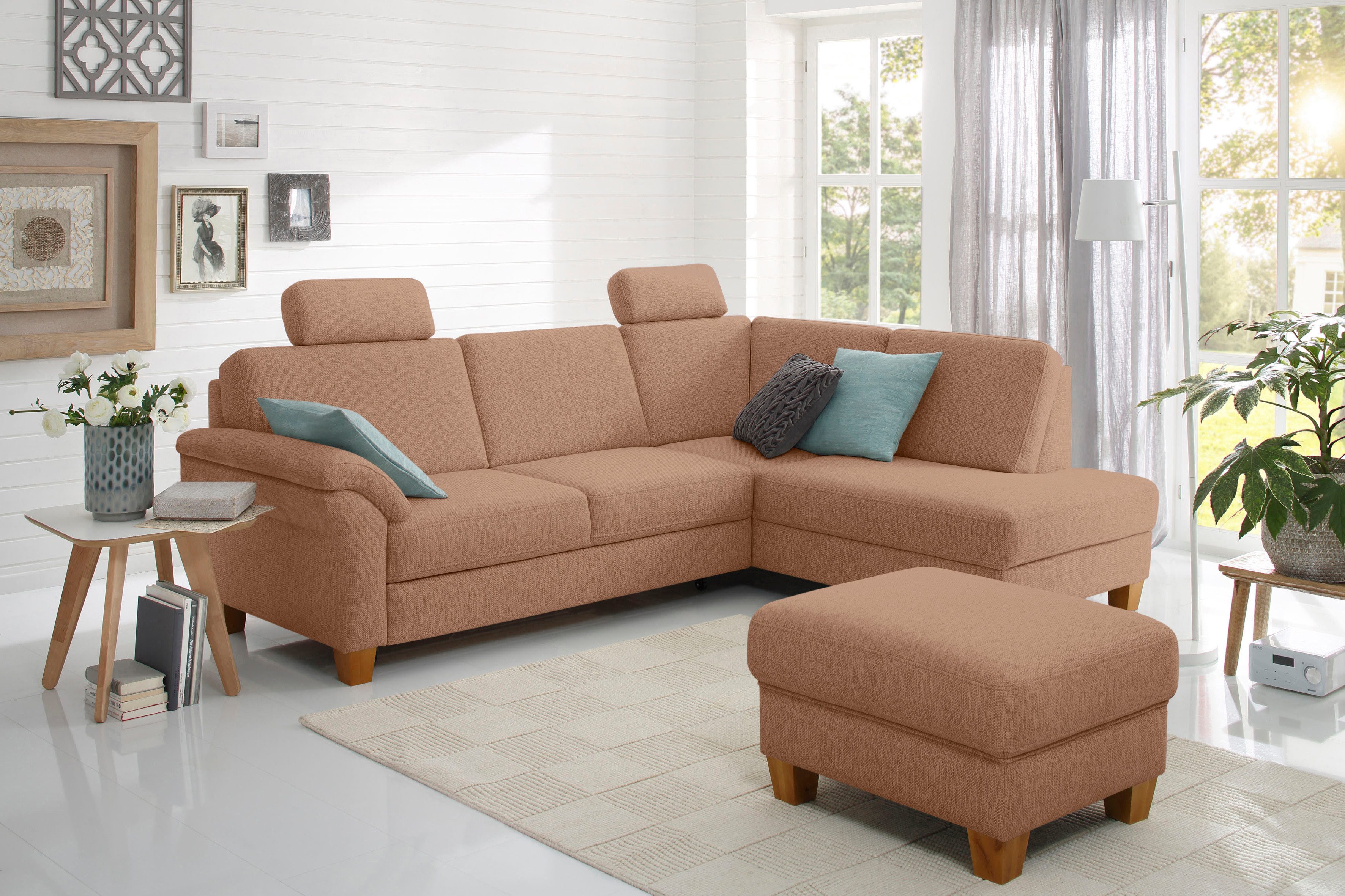 Home affaire Ecksofa Borkum L-Form, B: 249 cm - OTTO. Verlässliche Qualität., optional Bettfunktion, Federkern
