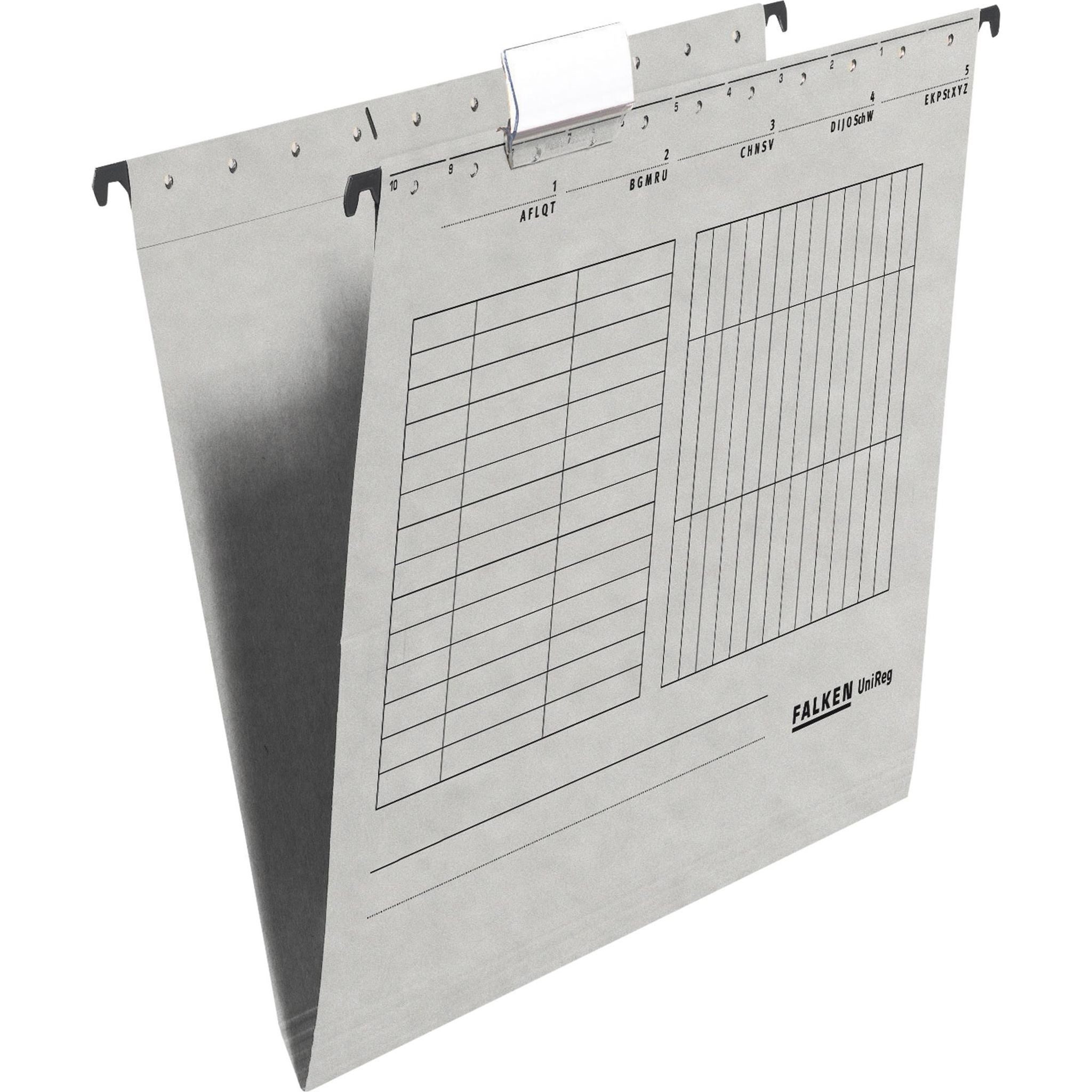 Falken Hängeordner Falken FALKEN Hängemappe - A4, 230 g/qm, seitlich offen, grau