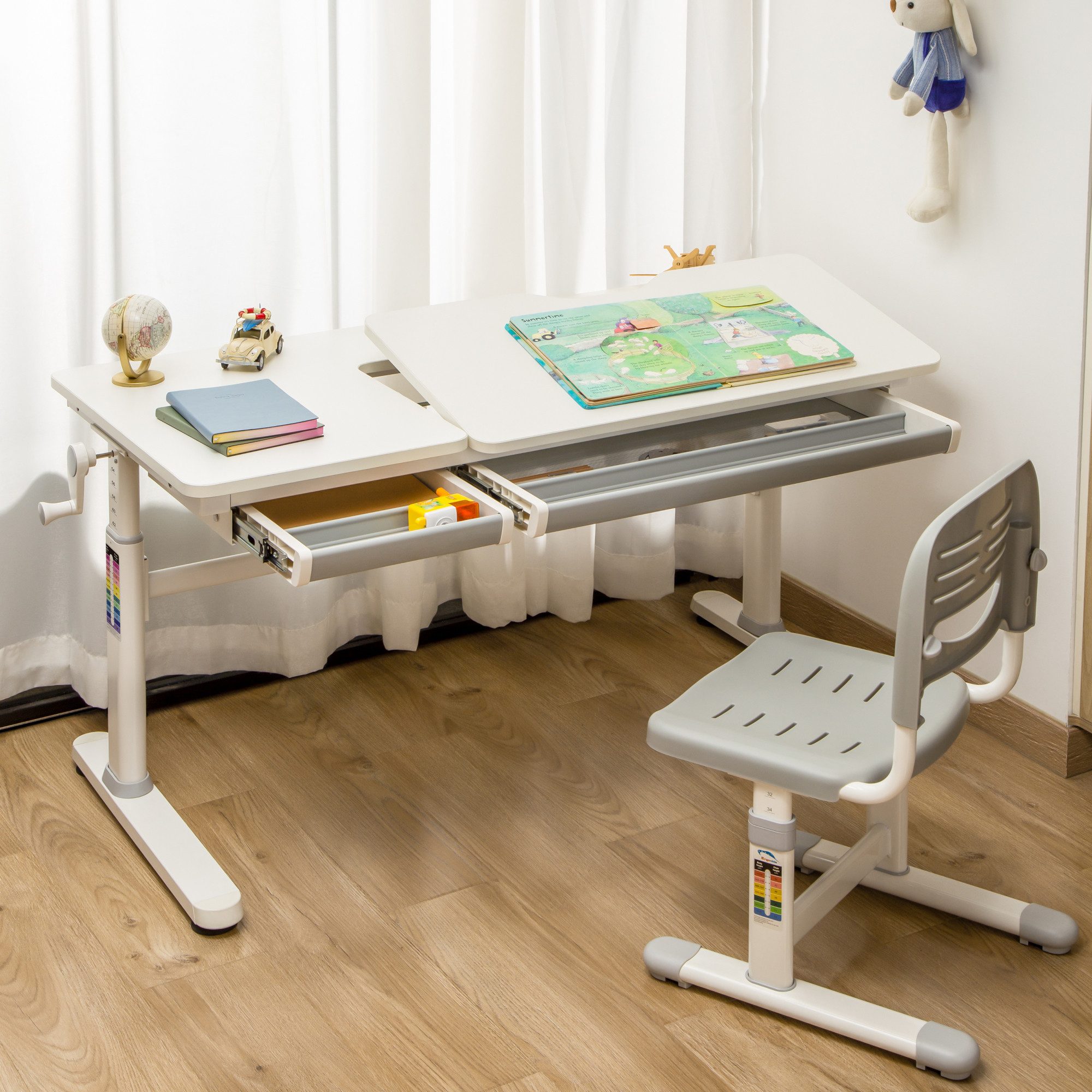 en.casa Kinderschreibtisch, Schülerschreibtisch »Sauda« 120x60 cm günstig online kaufen