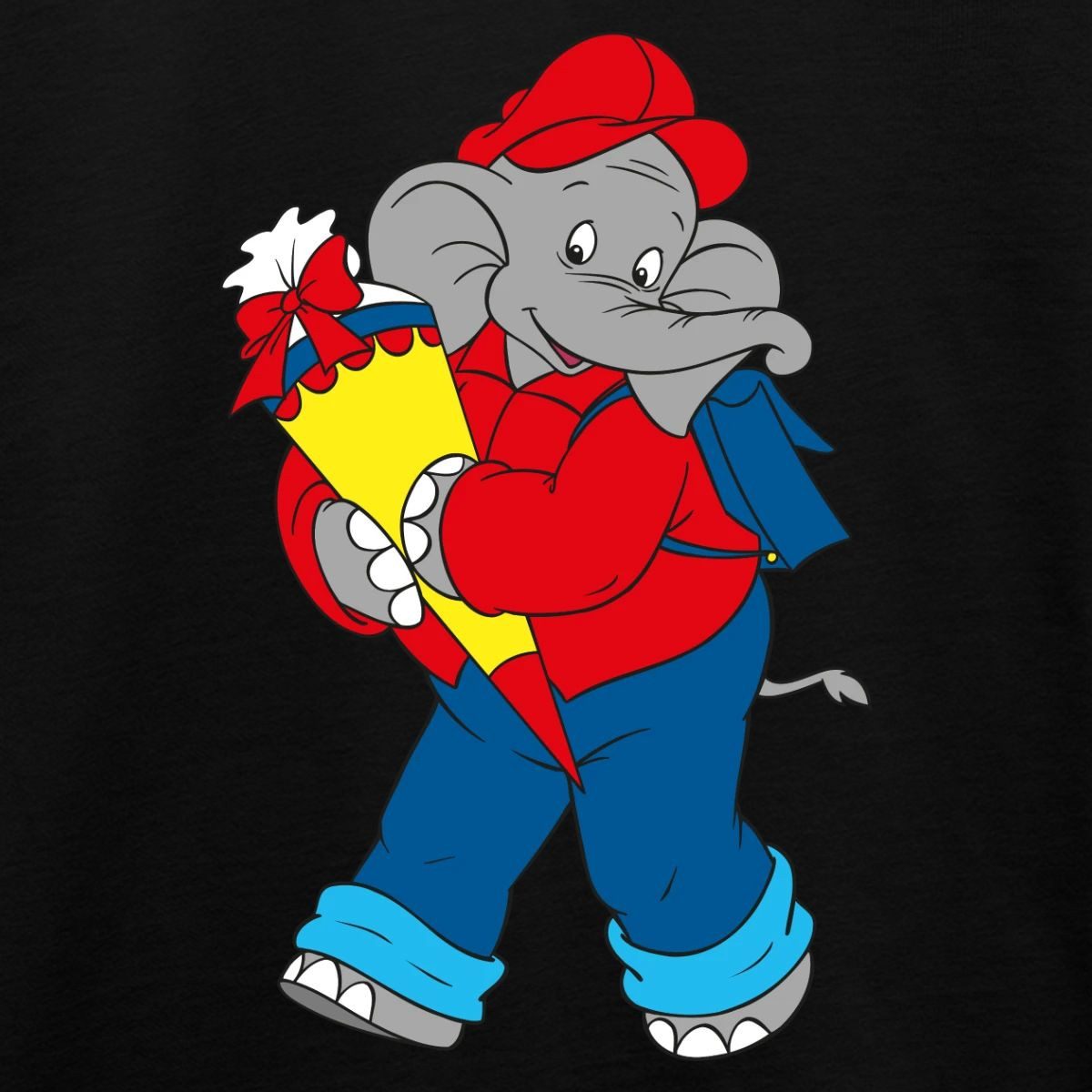 Spreadshirt T-Shirt Benjamin Blümchen Einschulung mit Schultüte Kinder Premium T-Shirt (1-tlg)