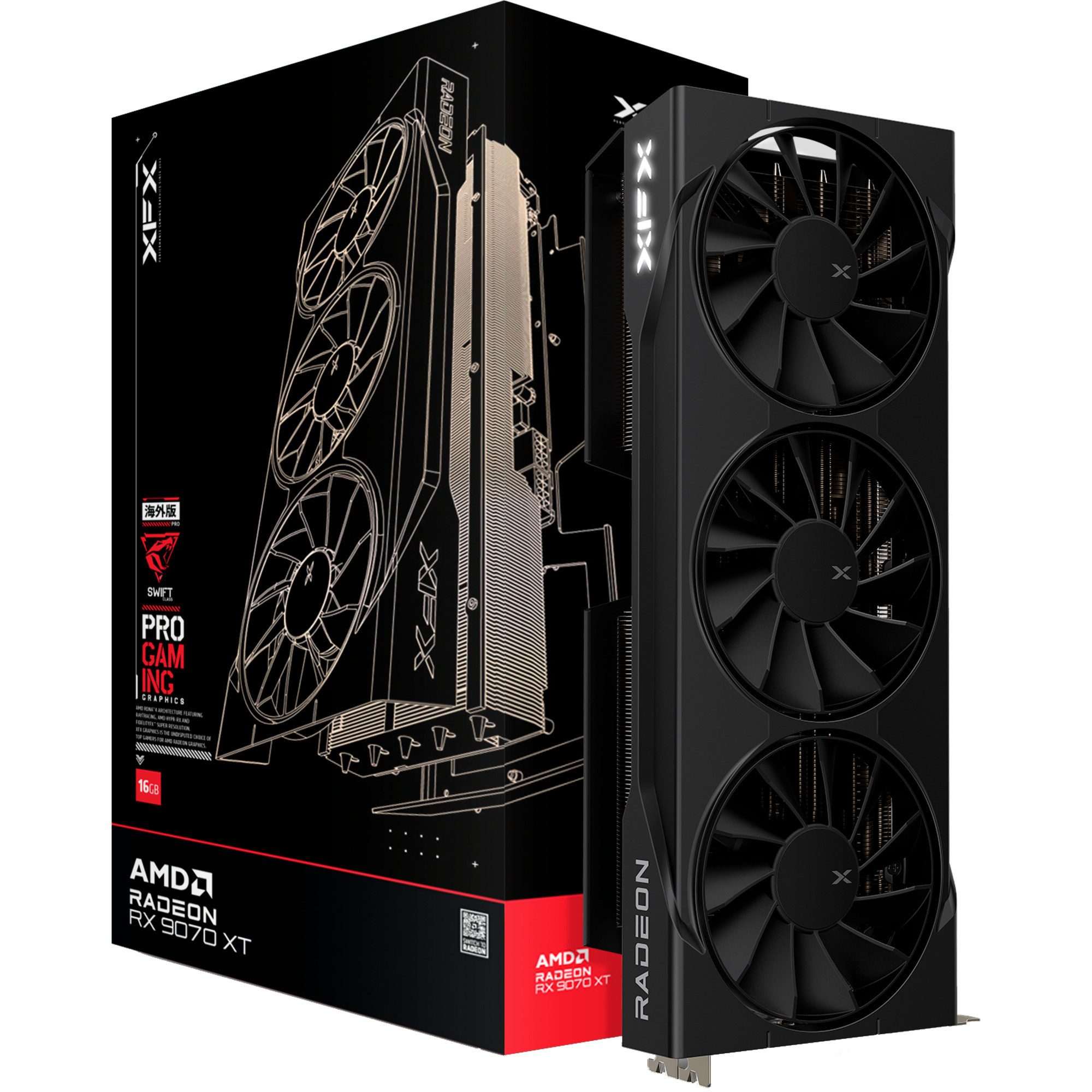 XFX Radeon RX 9070 XT Swift, Grafikkarte, (RDNA4, Grafikkarte