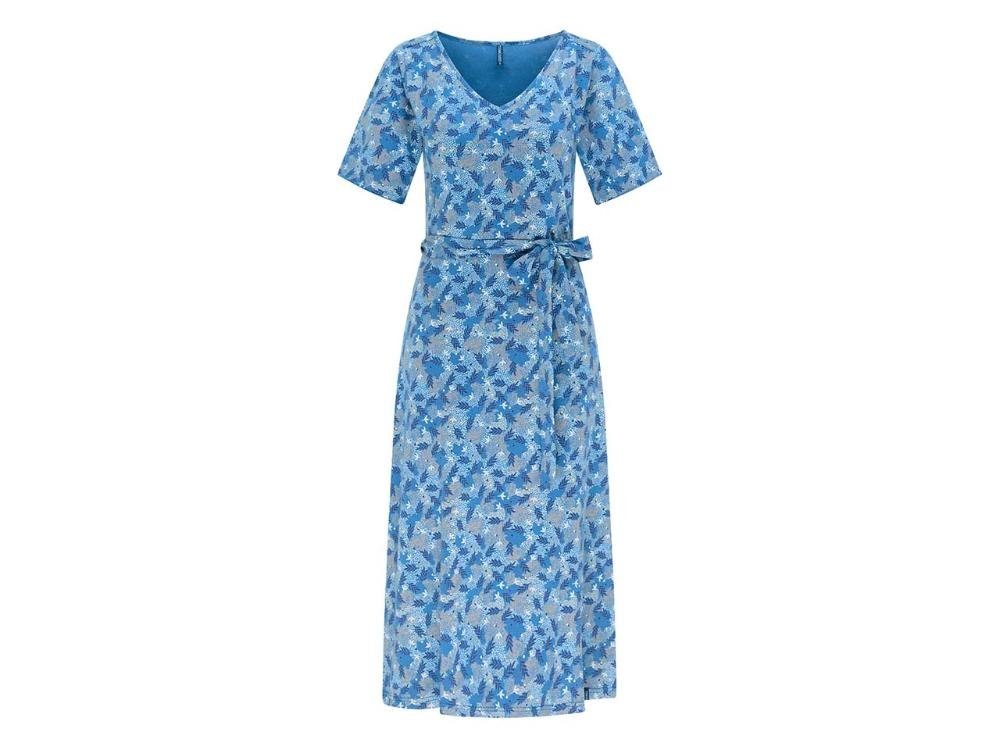 Tranquillo Jerseykleid tranquillo Bio-Damen-Kleid mit V-Ausschnitt