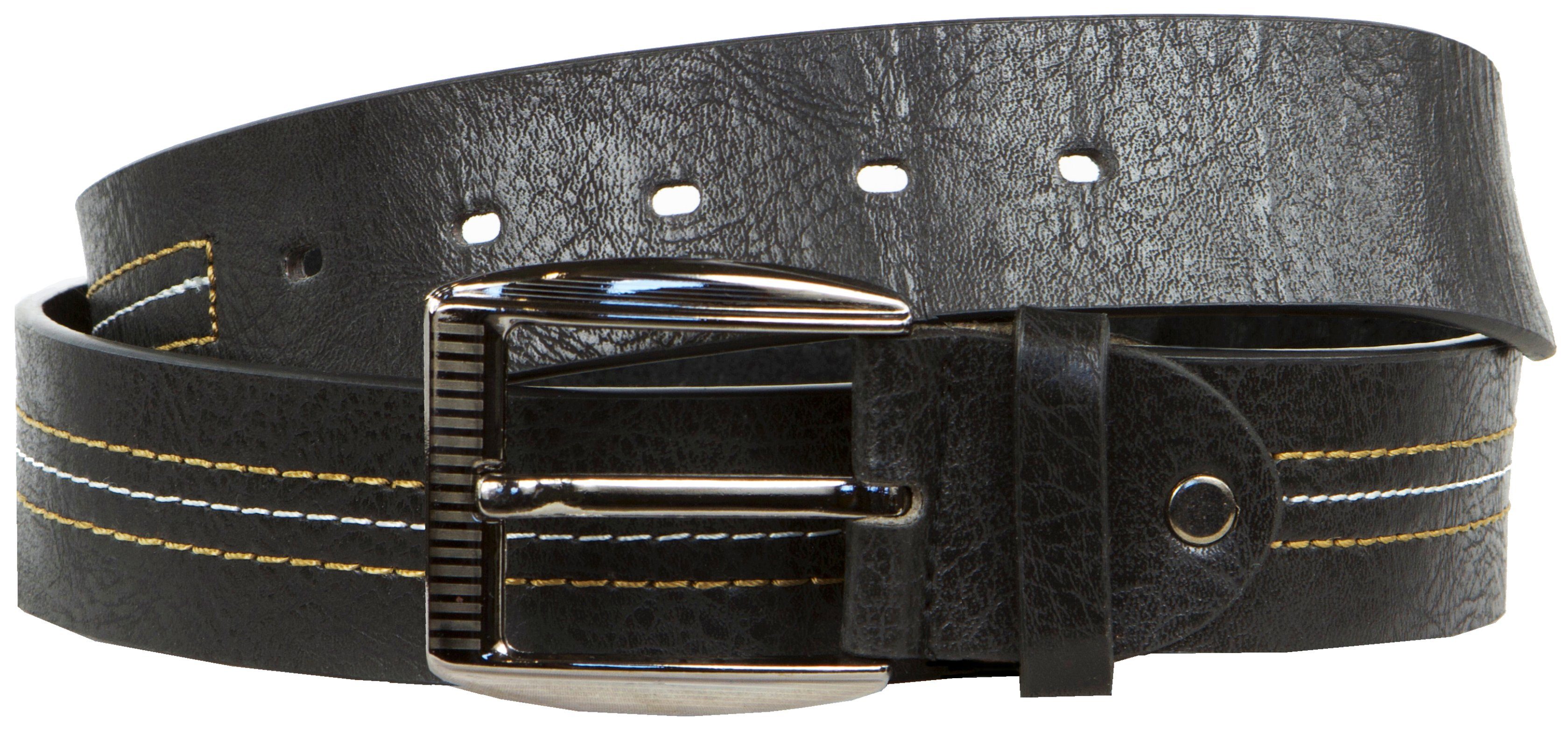 Ledergürtel Herren Gürtel Leder Herrengürtel FS010 Hochwertige Schnalle