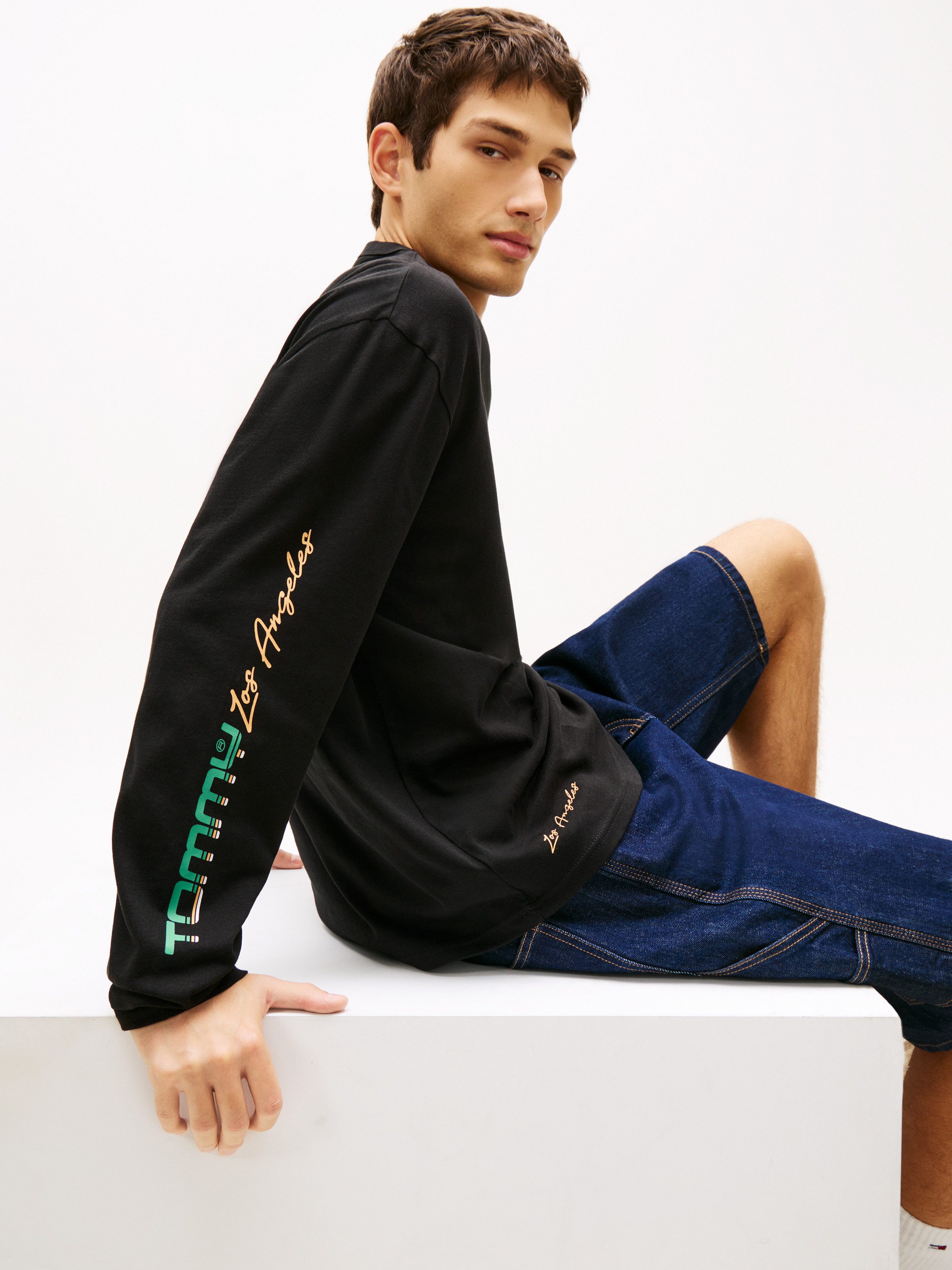 Tommy Jeans Langarmshirt RELAXED FIT mit Print
