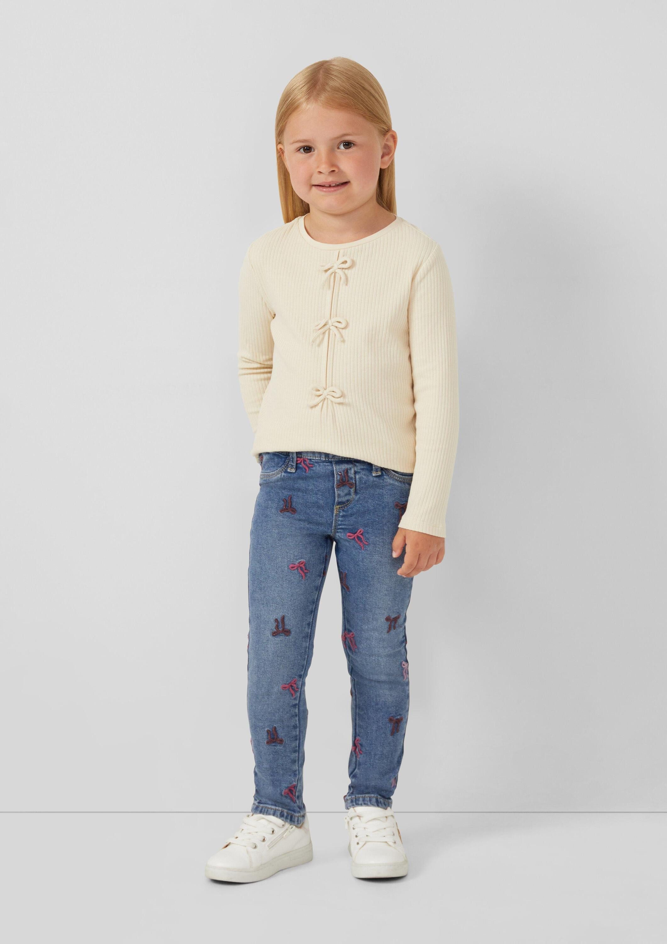 s.Oliver Skinny-fit-Jeans Jeans-Hose TREGGINGS Jeans Treggings / Skinny Fit / Mid Rise / Skinny Leg / mit Stickerei