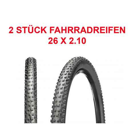 HZRC Fahrradreifen 2 Stück 26 Zoll Fahrrad Reifen Mantel für MTB 26 x 2.10 + (54-559), (Set, 2 Reifen + Schlauch), Nach Wahl passende Schläuche