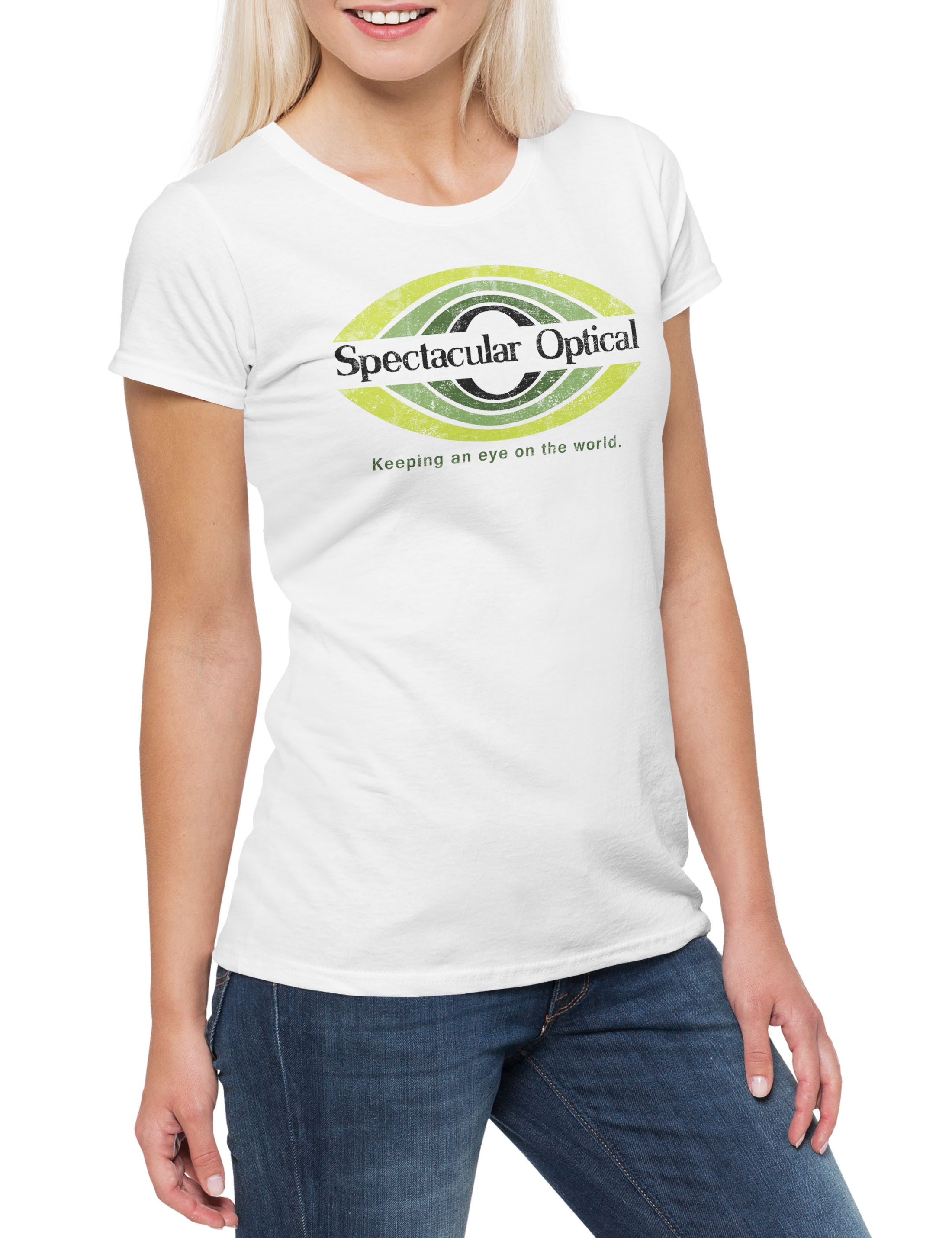 Print-Shirt Spectacular Optical Damen T-Shirt Videodrome Sign Symbol Logo Company