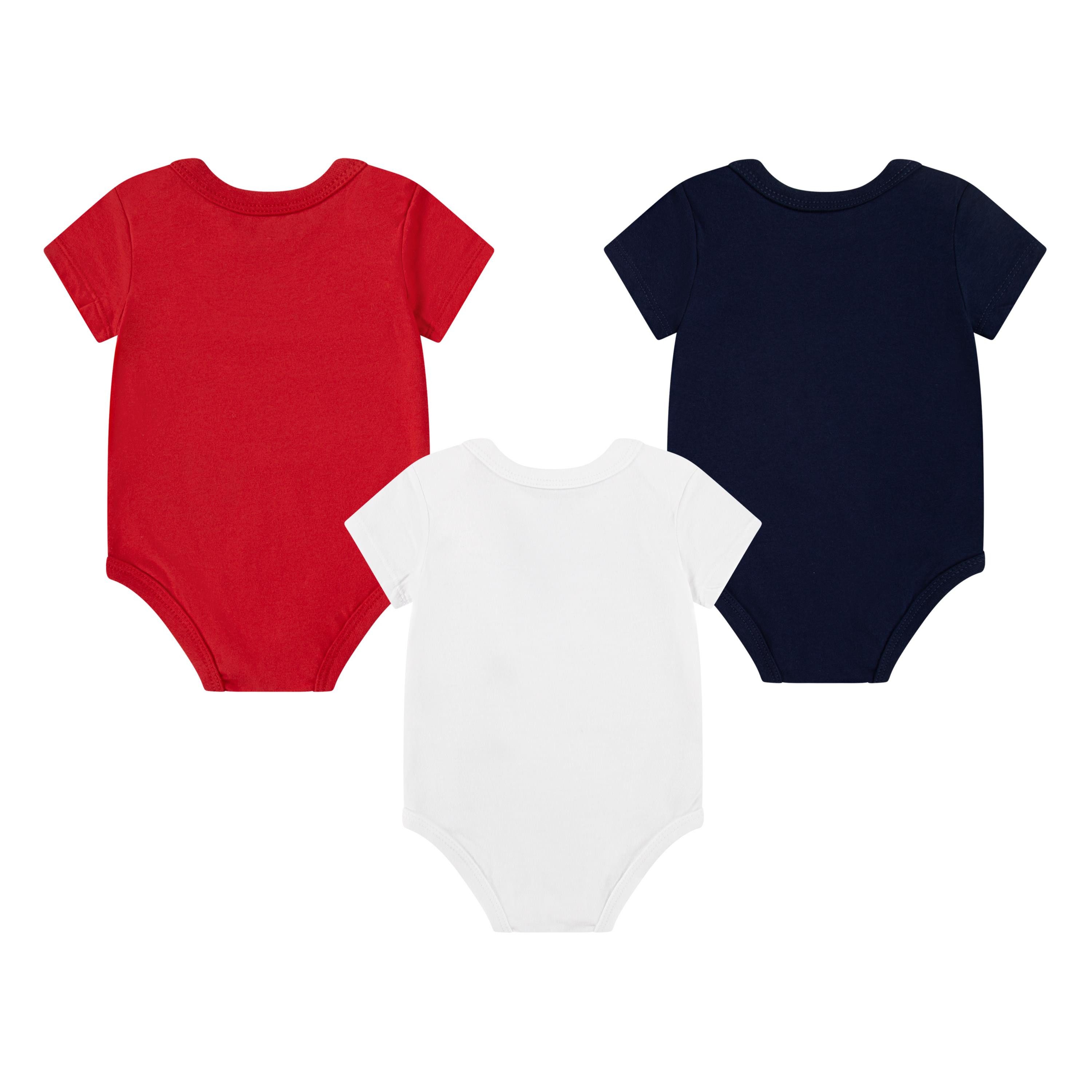 Nike Sportswear Body für Babies (Packung, 3-tlg) für Babys, im 3er-Pack, mit Rundhalsausschnitt, Kurzarm-Design