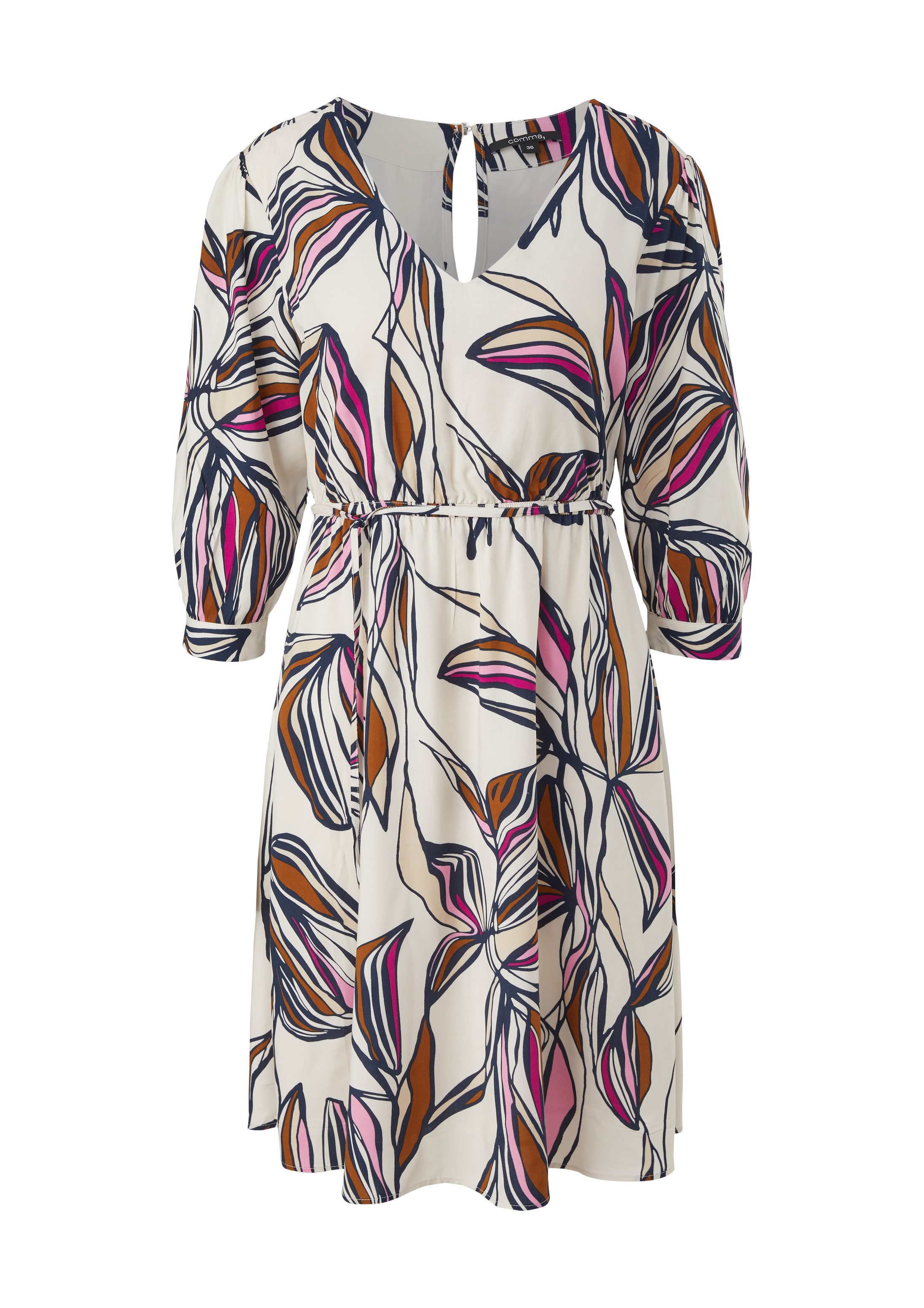 comma Minikleid Kleid Kleid mit Allover-Print