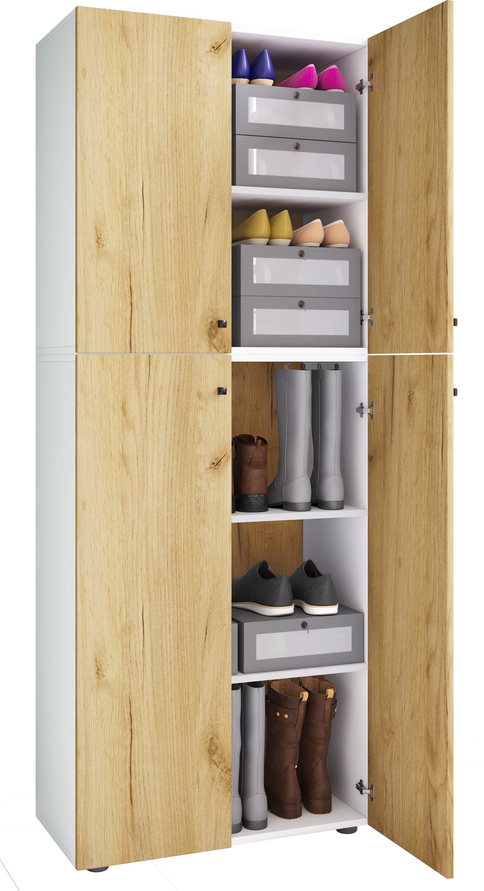 VCM Kleiderschrank Kleiderschrank Jugendschrank Lona Drehtüren günstig online kaufen