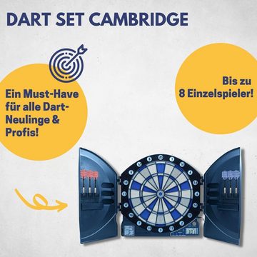 B Best Sporting Dartautomat Dart Set Cambridge Xtra mit 12 Dartpfeilen & 24 Ersatzspitzen, Dartscheibe elektronisch im hochwertigen Set