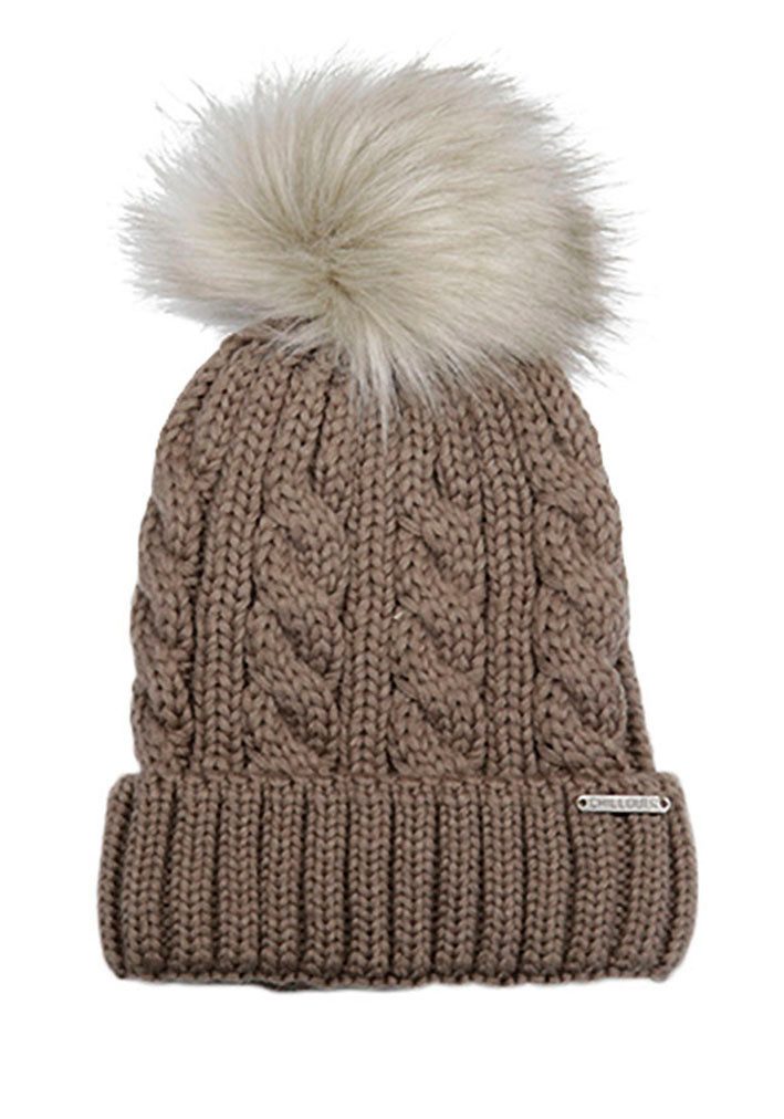 chillouts Bommelmütze Joan Hat Mit Fake-Fur Pom Pom, Zopfmuster – Bild 2 von 5