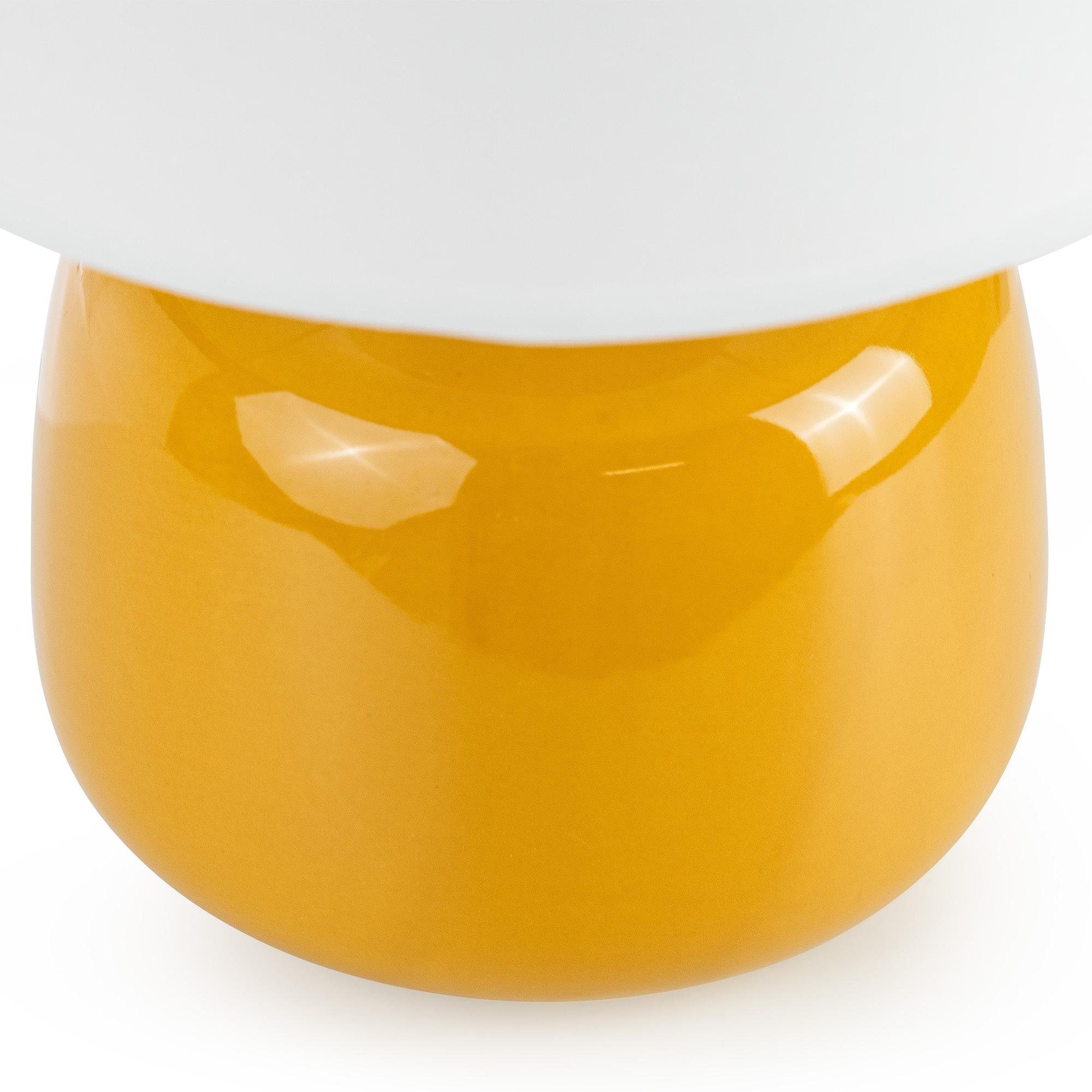 Konsimo Tischleuchte STIVUS Leuchtmittel, Tischleuchte, zu Tischlampe jedem gelb Passt Dekor, Keramiksockel ohne
