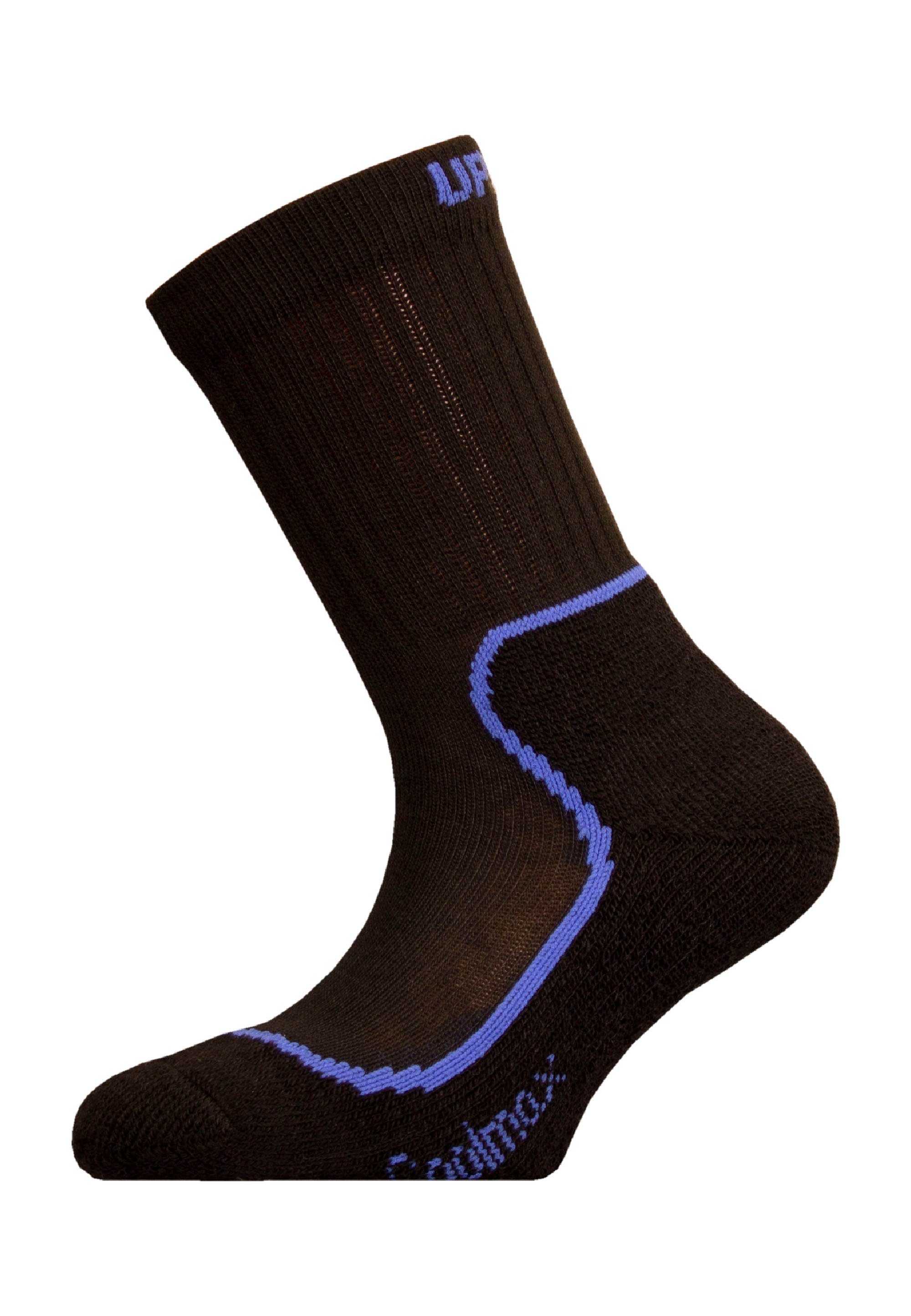 UphillSport Socken KEVO JR (1-Paar) schwarz-blau Coolmax und mehrlagiger Struktur mit