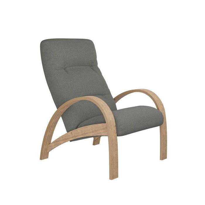 HYPE Chairs Loungesessel HYPE Chairs Sessel Vinya Grau Eiche Relaxsessel im skandinavischen Stil abgerundete Armlehnen aus hochwertigem Birkenfurnier kompakte Bauweise hoher Sitzkomfort