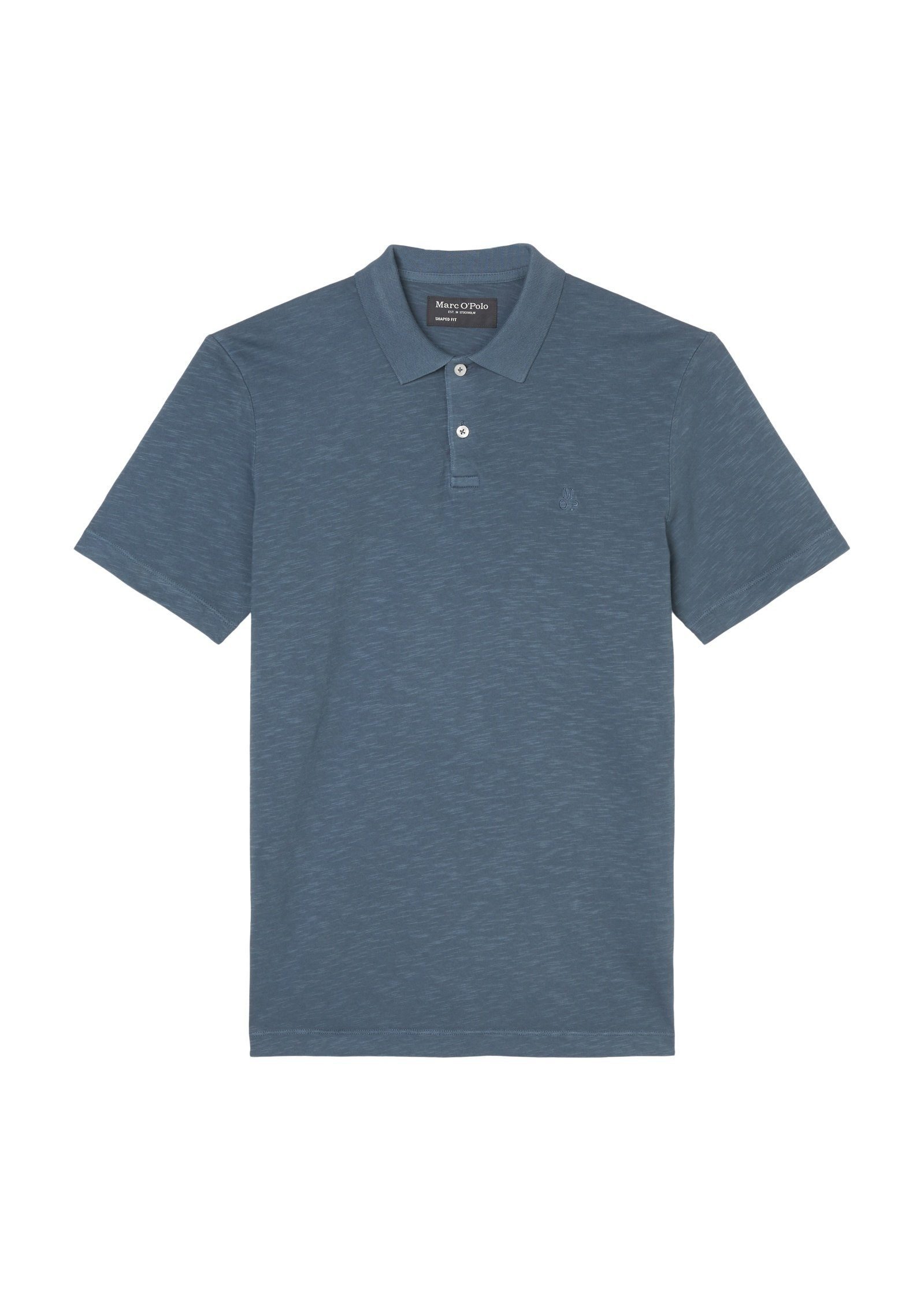 blau in O'Polo softer Slub-Jersey-Qualität Poloshirt Marc