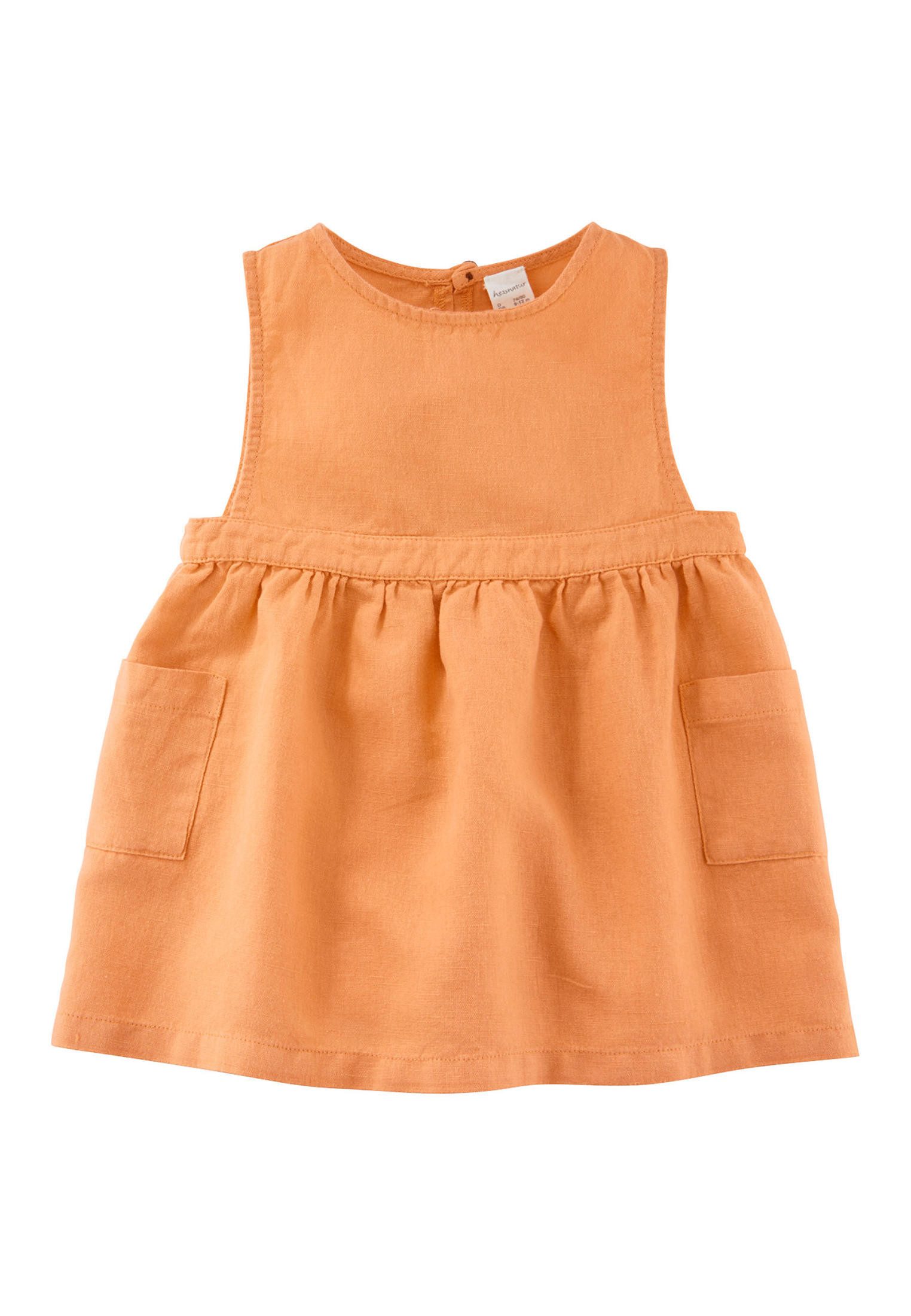 Hessnatur A-Linien-Kleid aus Leinen mit Bio-Baumwolle (1-tlg)
