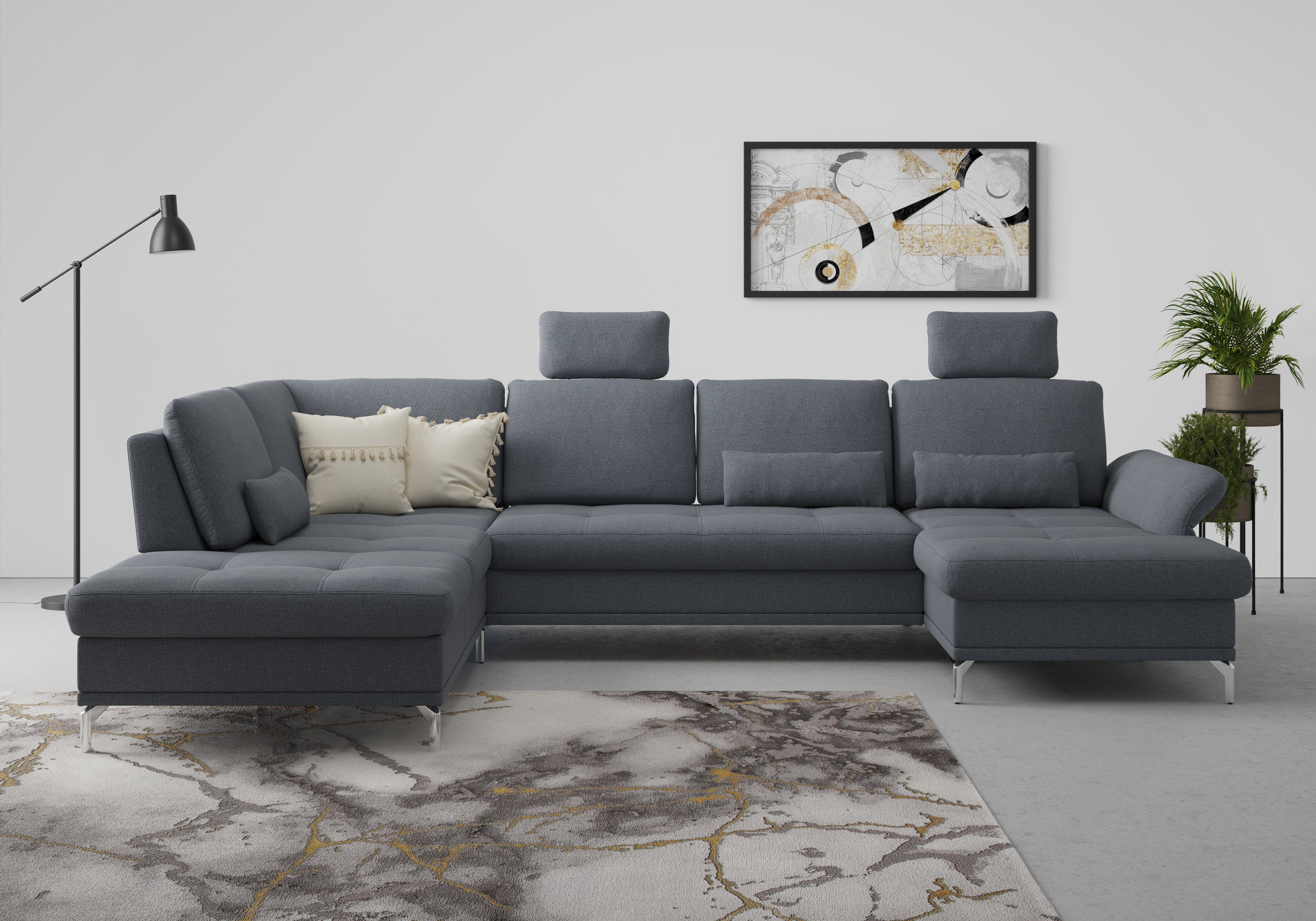 INOSIGN Wohnlandschaft "Palm Beach U-Form" Federkern, mit Sitztiefenverstel günstig online kaufen