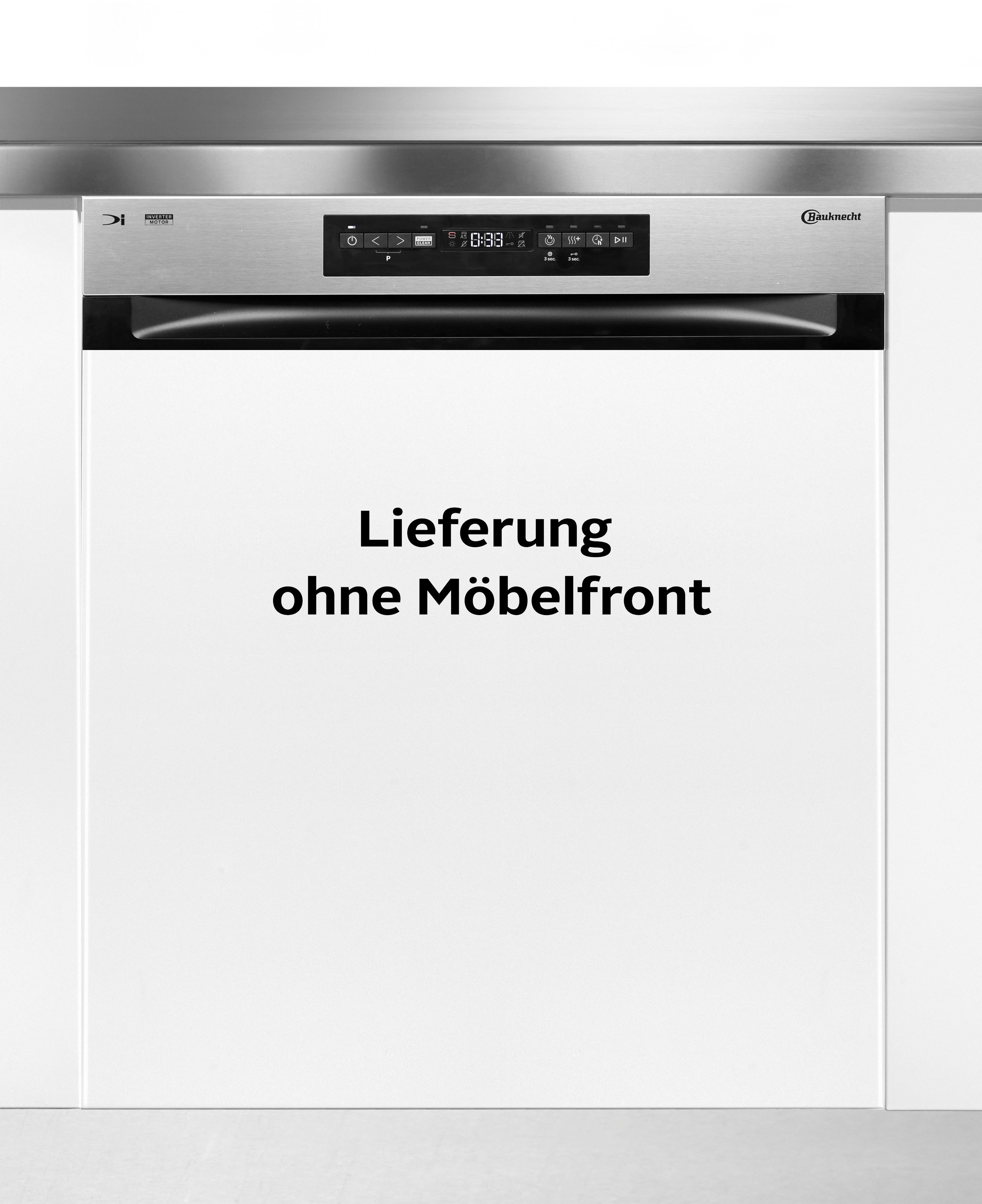 BAUKNECHT teilintegrierbarer Geschirrspüler BKSV1 PBM, 15 Maßgedecke, SpaceClean – die 3. Schublade für hohe Gläser und Müslischalen