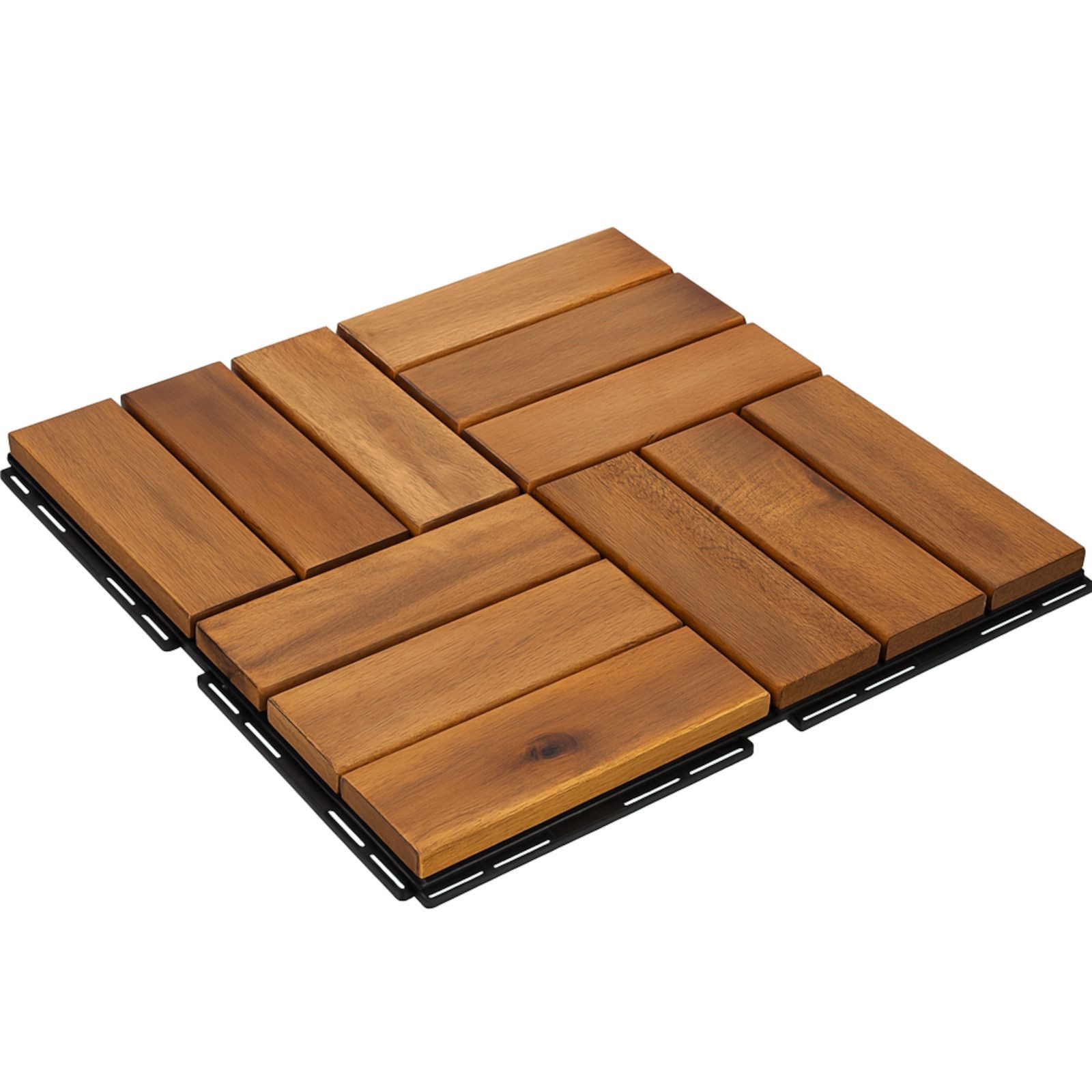 BURI Holzfliesen 1m² Holzfliesen Terrassenfliesen Holz Fliesen Mosaik 30x30 günstig online kaufen